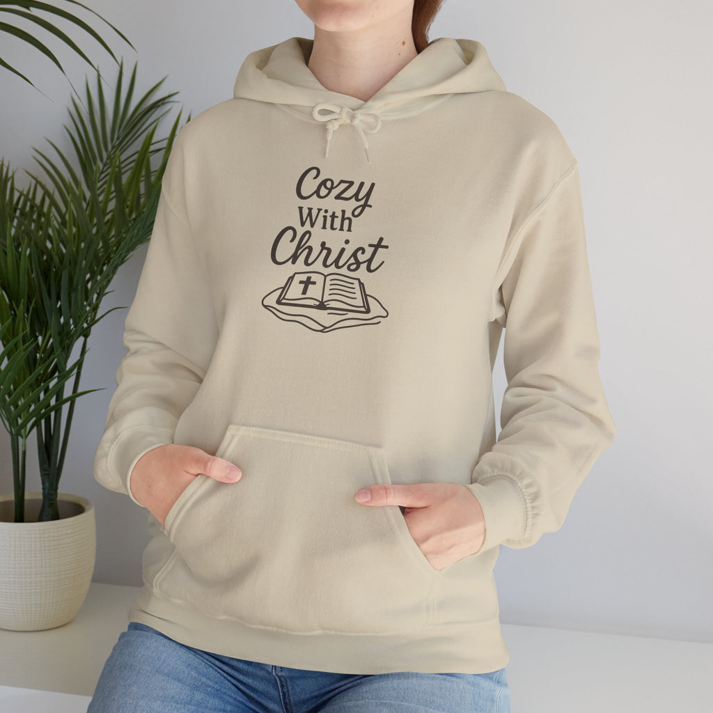 Cozy With Christ Hooded Sweatshirt | Christian Comfort Hoodie | Lexad Designs