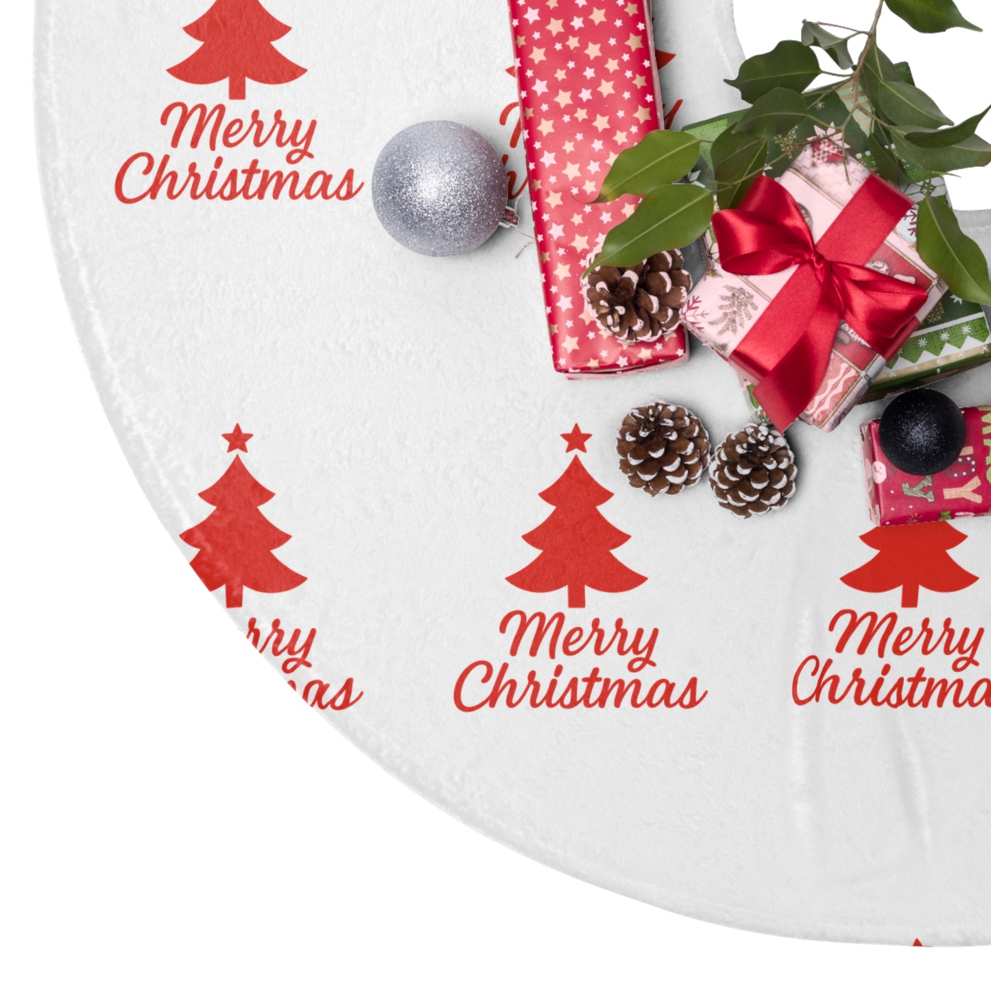 Merry Christmas Tree Skirt - Festive Holiday Decor