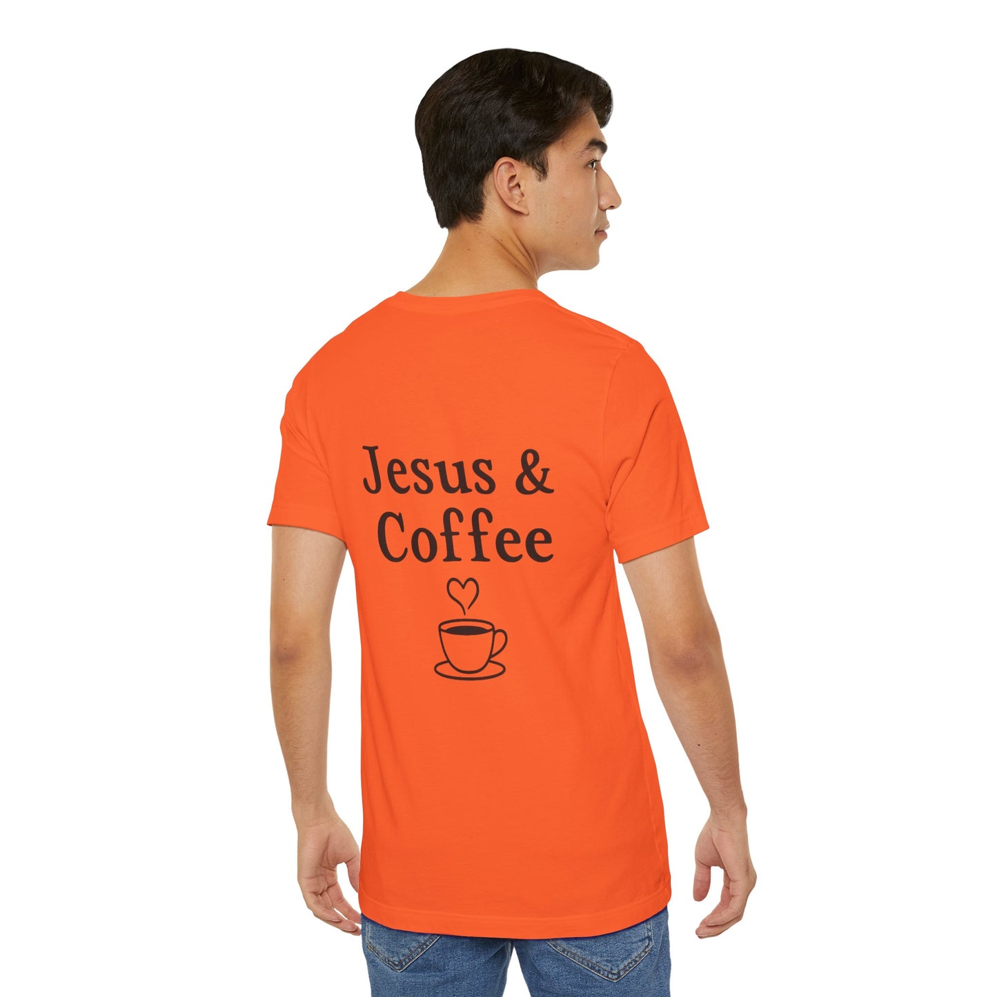 Jesus & Coffee Unisex T-Shirt | Short Sleeve Jersey Tee | Faith