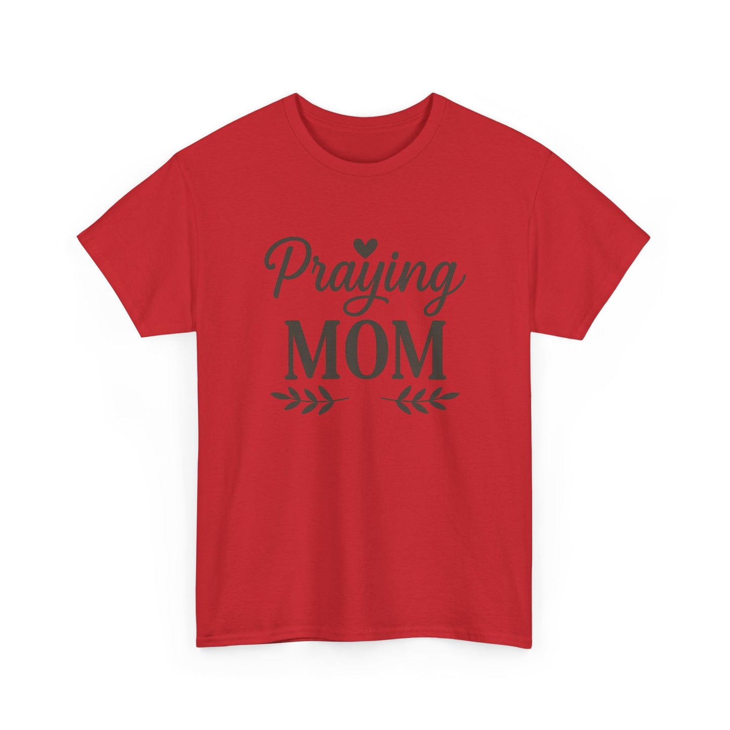 Praying Mom Unisex Heavy Cotton Tee – Christian Faith Shirt for Moms | Bold & Blessed Apparel