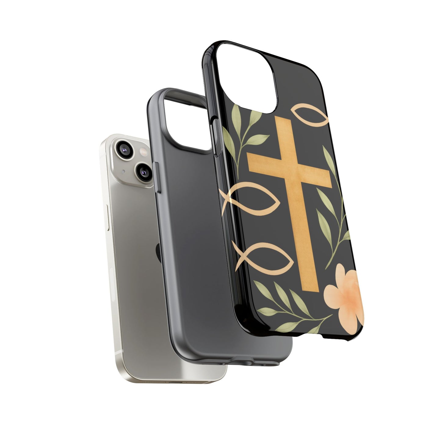 Christian Faith Phone Case with Floral Design