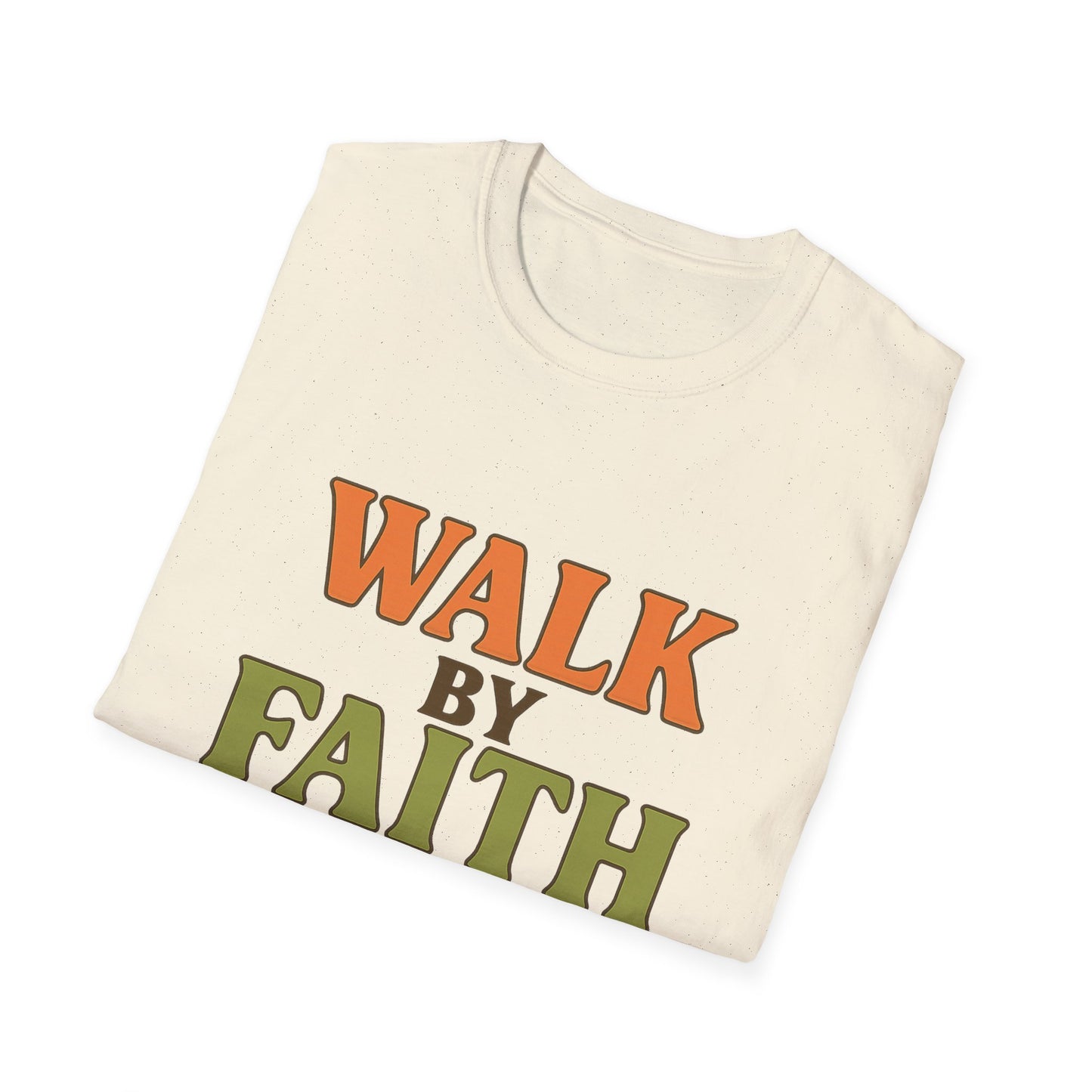 Walk by Faith Not by Sight Christian T-Shirt – Inspirational Bible Verse Tee for Women & Men.