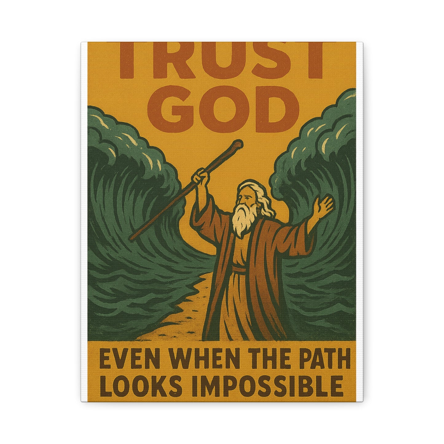 Moses and the Red Sea Wall Art | Faith-Inspired Christian Home Decor.