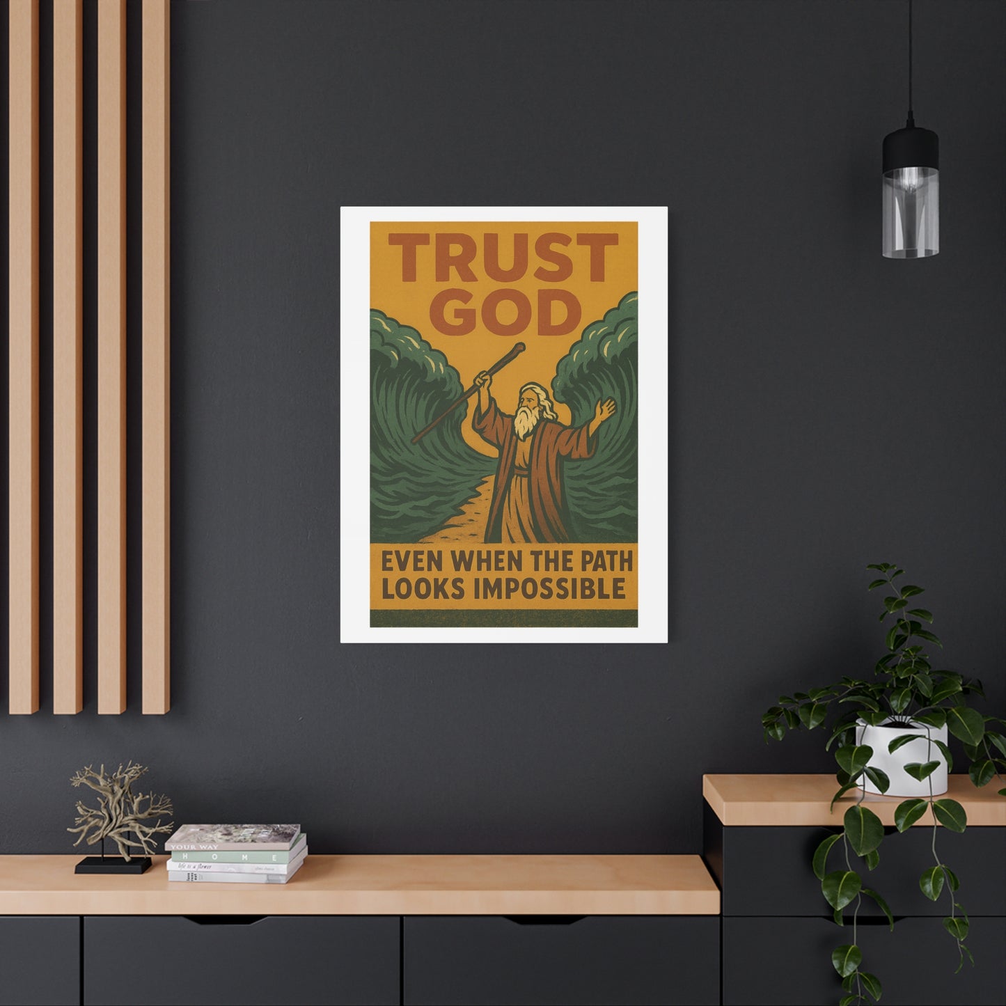 Moses and the Red Sea Wall Art | Faith-Inspired Christian Home Decor.