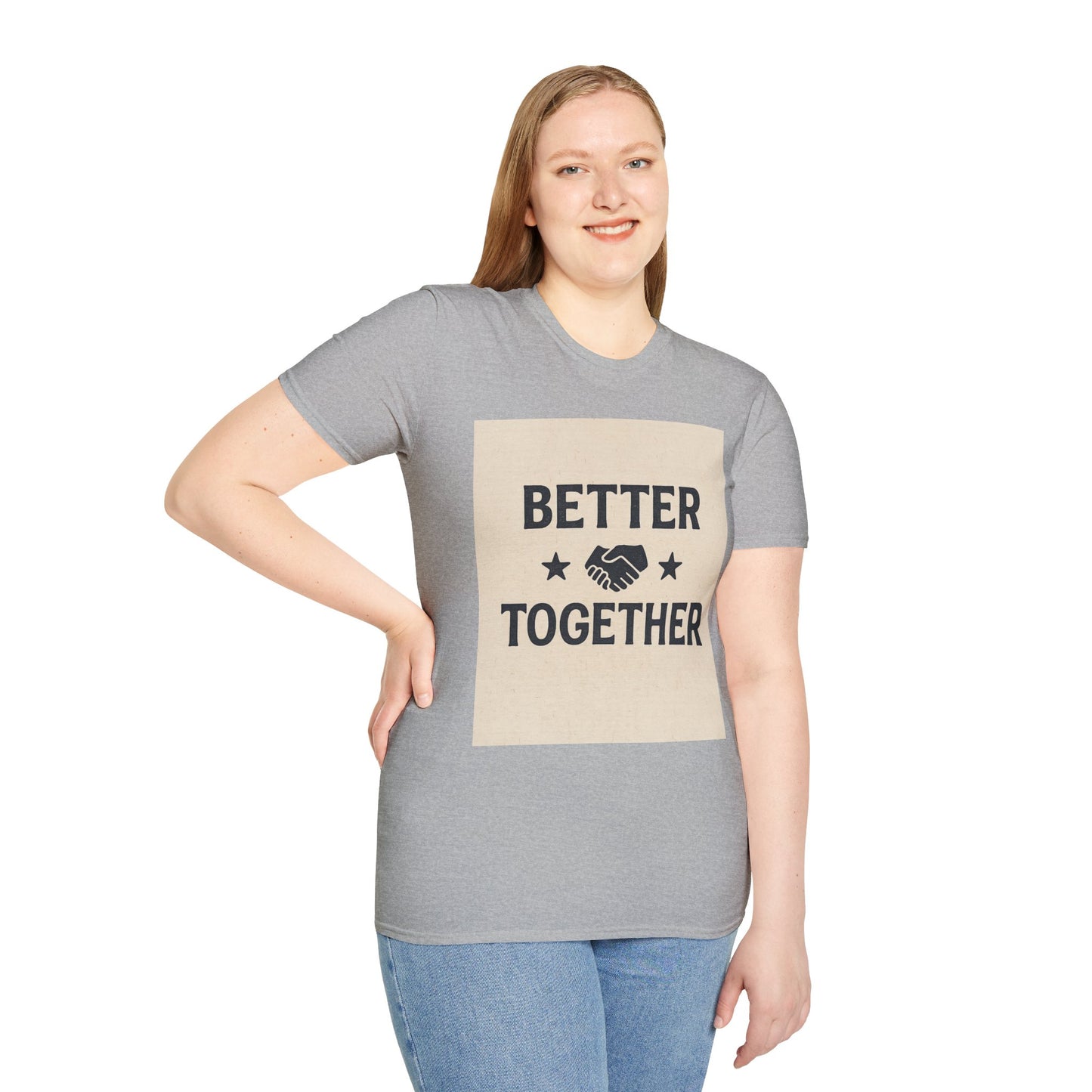 Better Together Unisex Softstyle T-Shirt, Friendship Gift Tee, Couples Matching Shirt, Family Reunion Apparel, Quality Printed Top