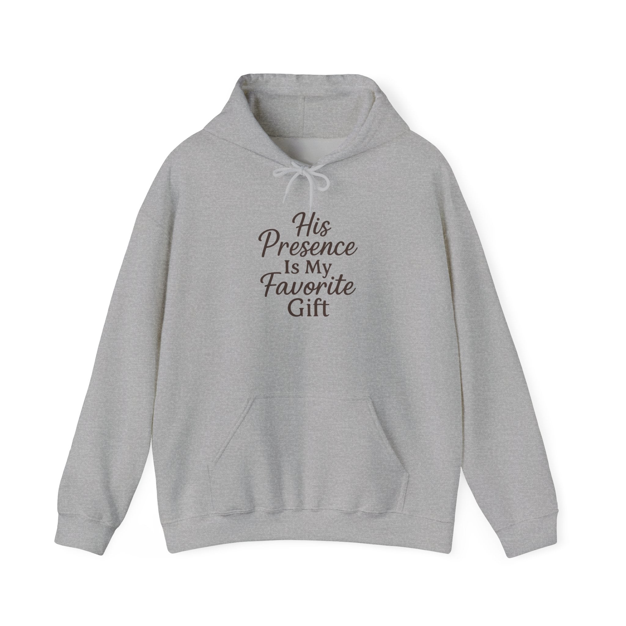 His Presence Is My Favorite Gift Hooded Sweatshirt | Christian Christmas Hoodie | Lexad Designs