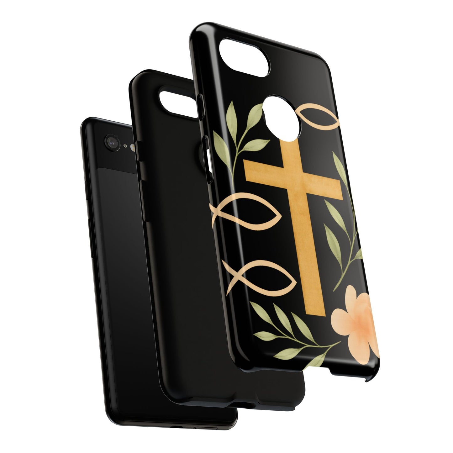 Christian Faith Phone Case with Floral Design