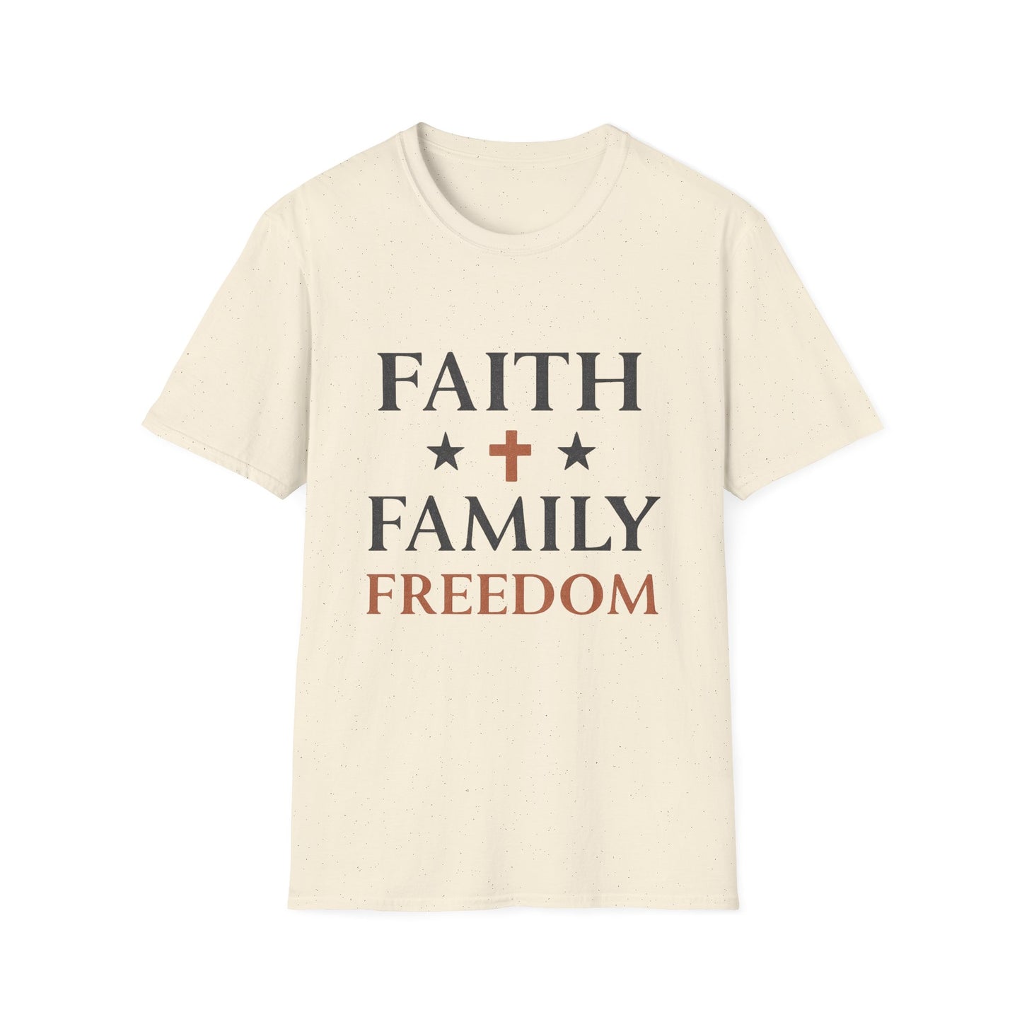 Faith Family Freedom Unisex T-Shirt | Soft Style Tee | Patriotic