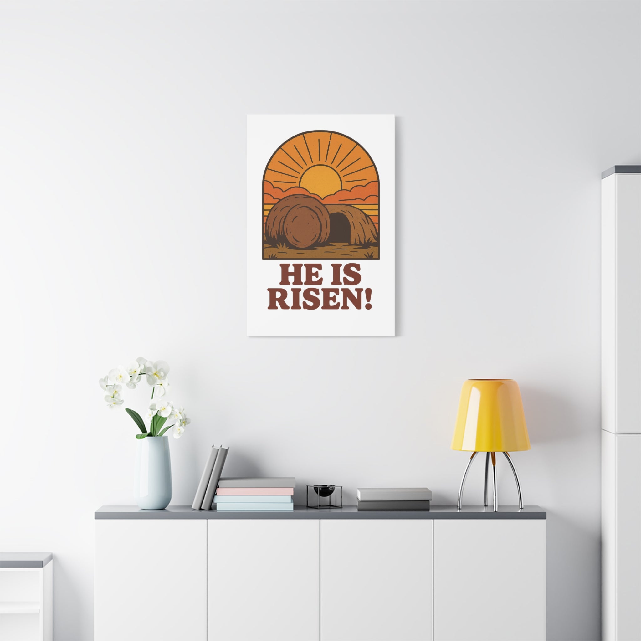 He Is Risen Wall Art | Empty Tomb Christian Poster | Easter Resurrection Morning Home Decor