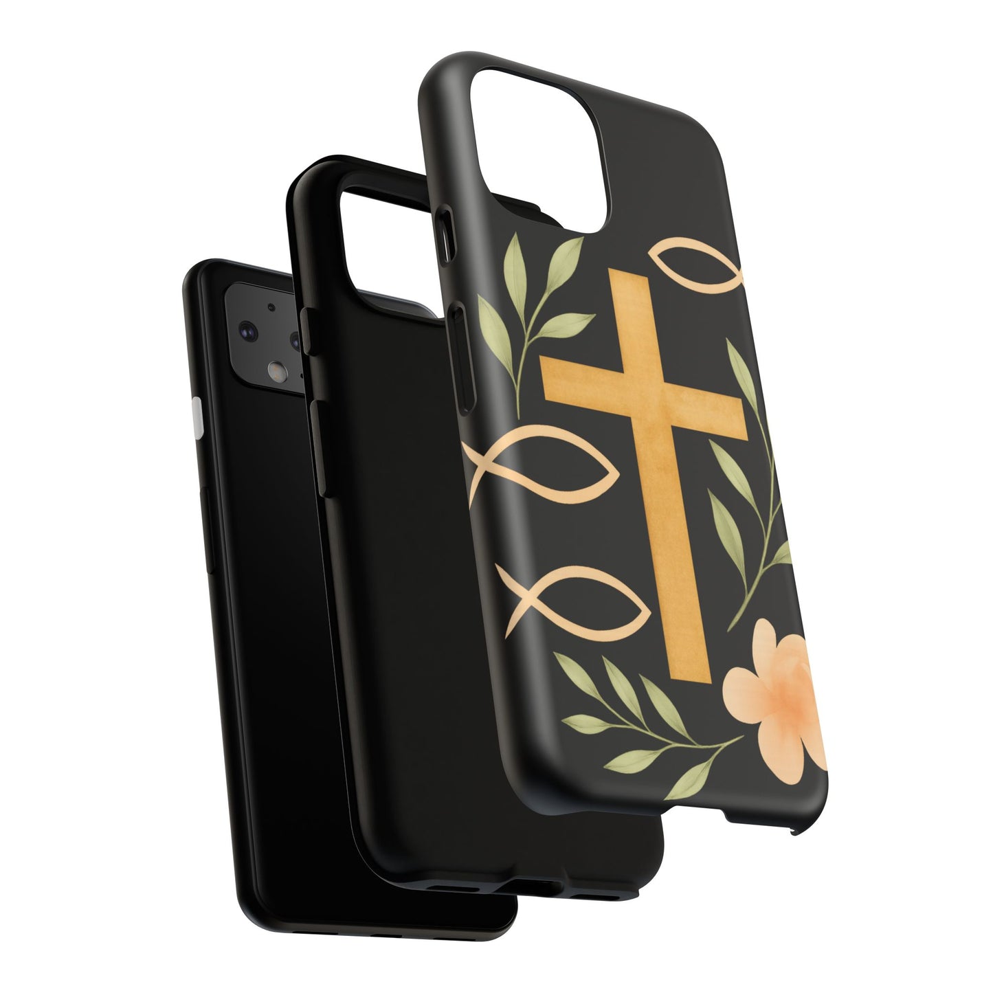Christian Faith Phone Case with Floral Design