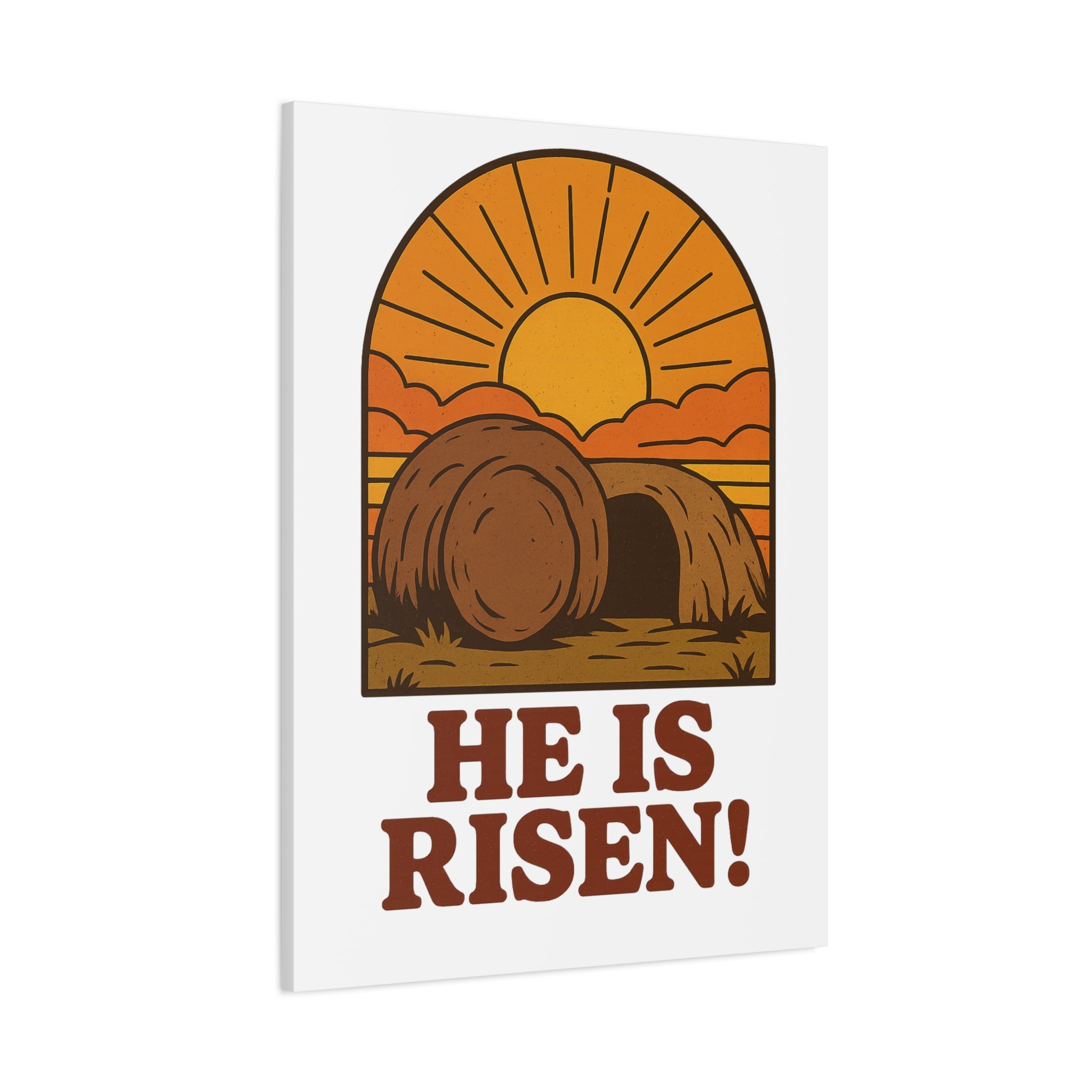 He Is Risen Wall Art | Empty Tomb Christian Poster | Easter Resurrection Morning Home Decor
