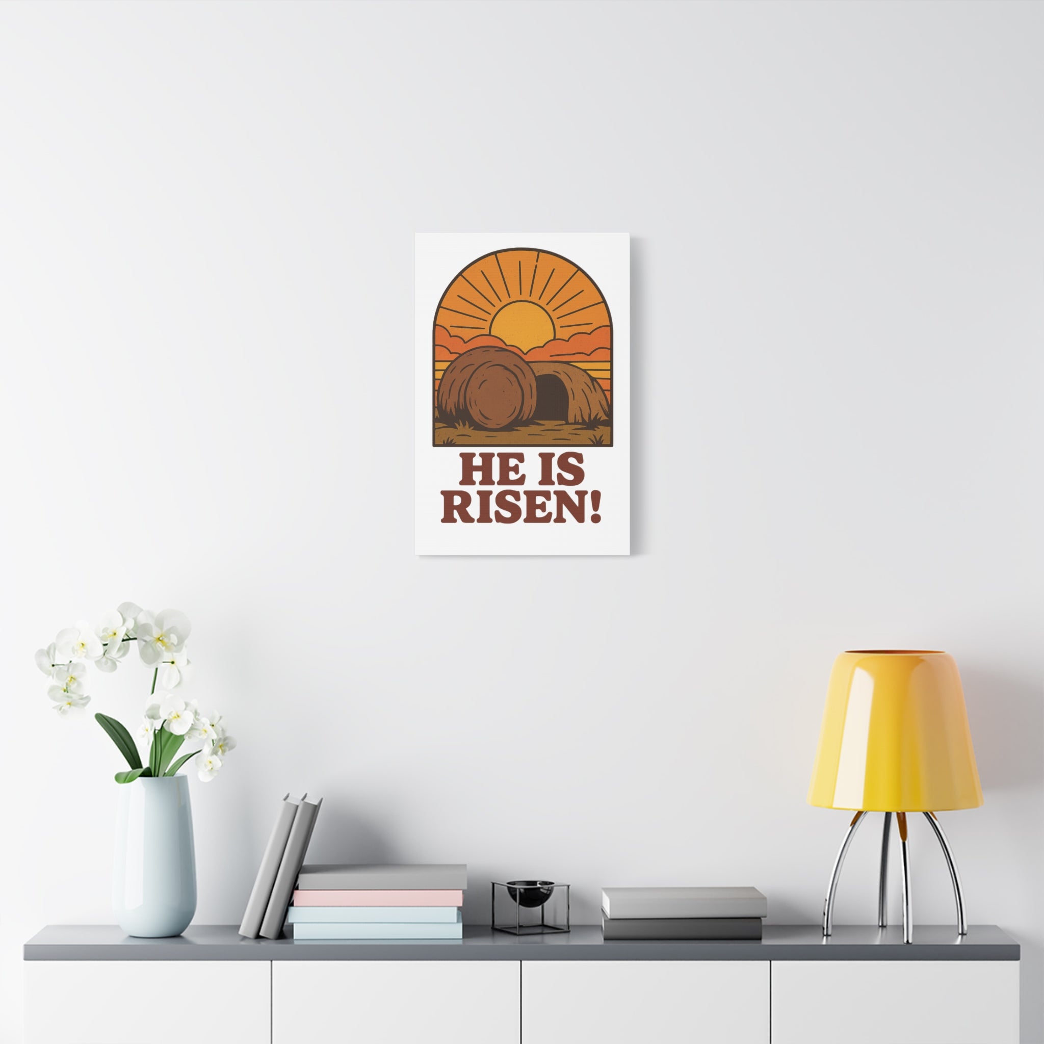 He Is Risen Wall Art | Empty Tomb Christian Poster | Easter Resurrection Morning Home Decor
