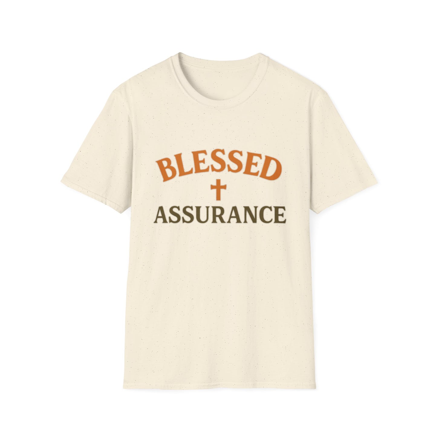 Blessed Assurance Christian T-Shirt – Softstyle Hymn-Inspired Faith Tee for Women & Men.