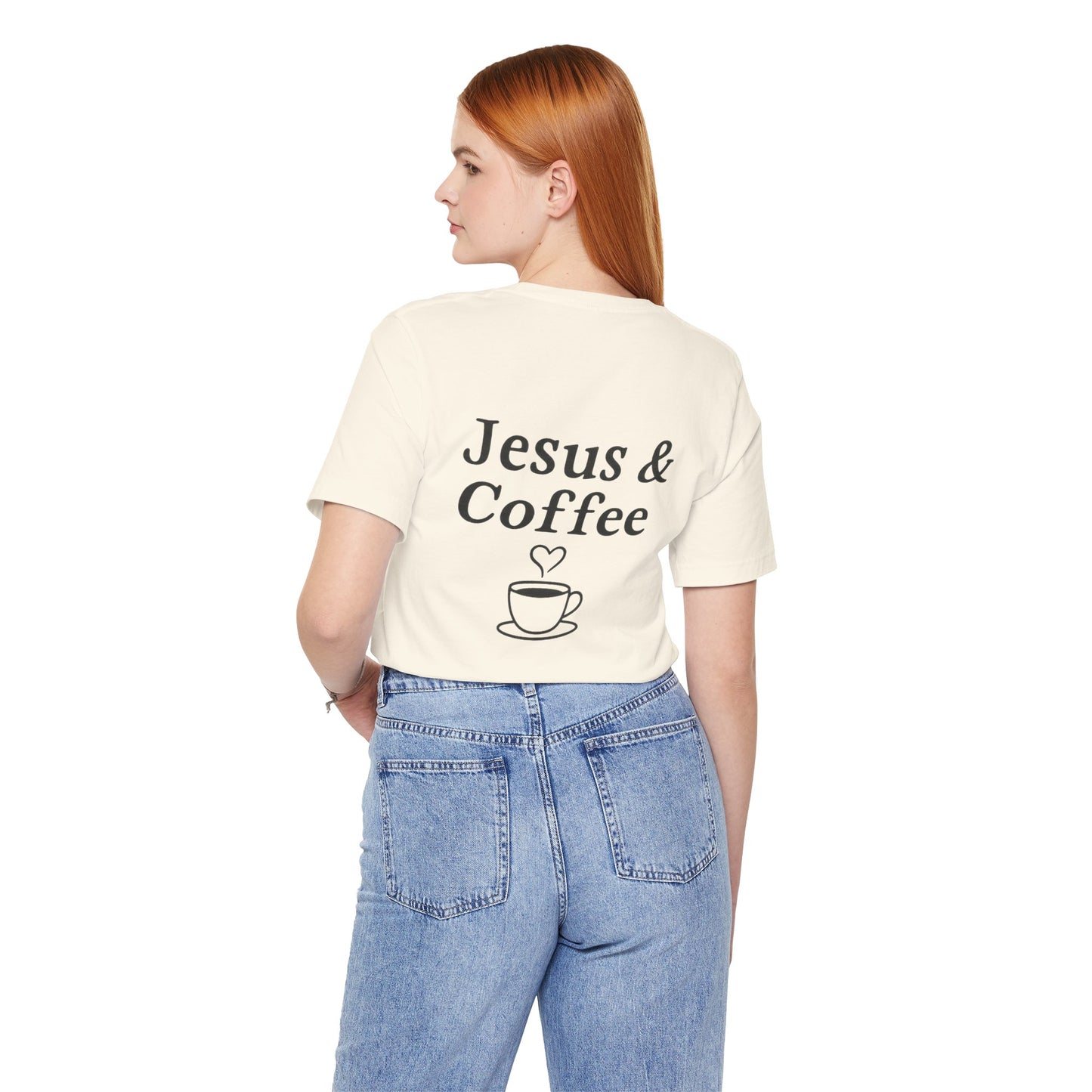 Jesus & Coffee Unisex T-Shirt | Short Sleeve Jersey Tee | Faith