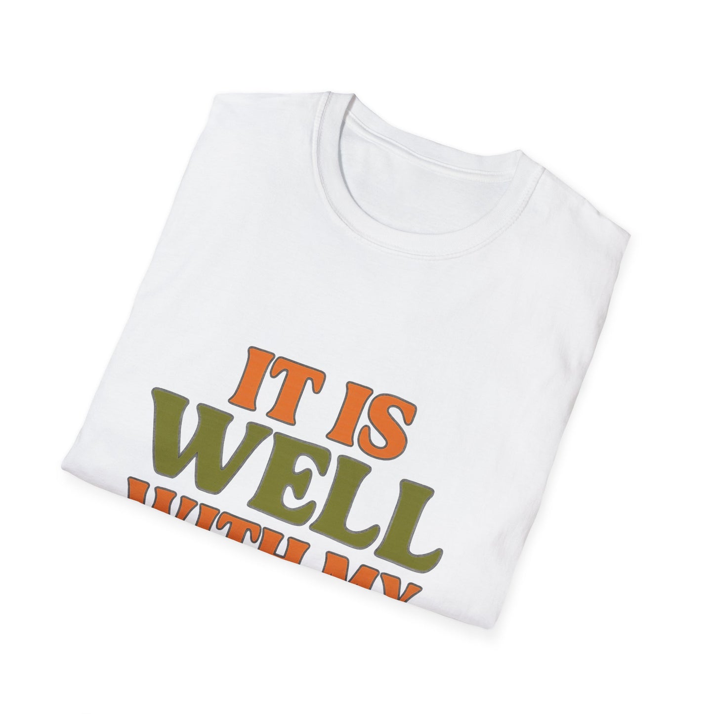 It Is Well With My Soul Christian T-Shirt – Softstyle Faith Tee for Women & Men.