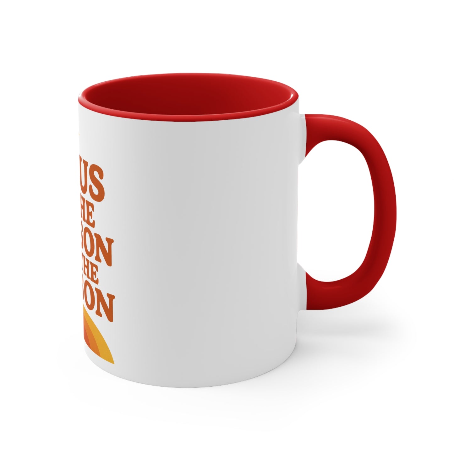 Christmas Accent Mug - "Jesus is the Reason for the Season"