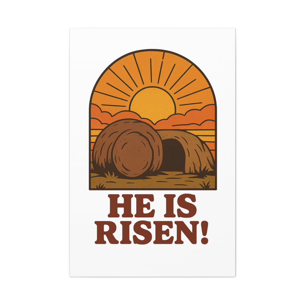 He Is Risen Wall Art | Empty Tomb Christian Poster | Easter Resurrection Morning Home Decor