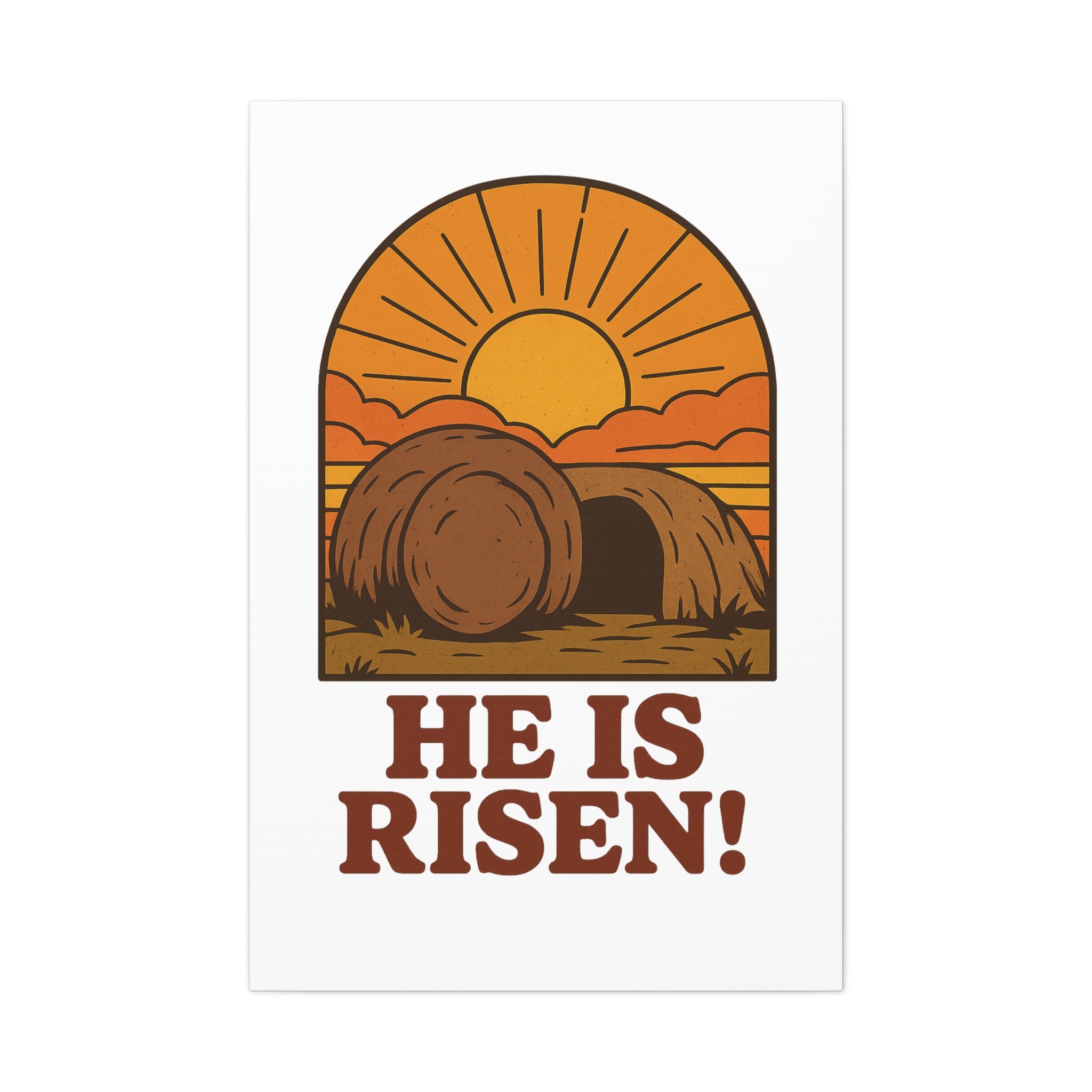 He Is Risen Wall Art | Empty Tomb Christian Poster | Easter Resurrection Morning Home Decor
