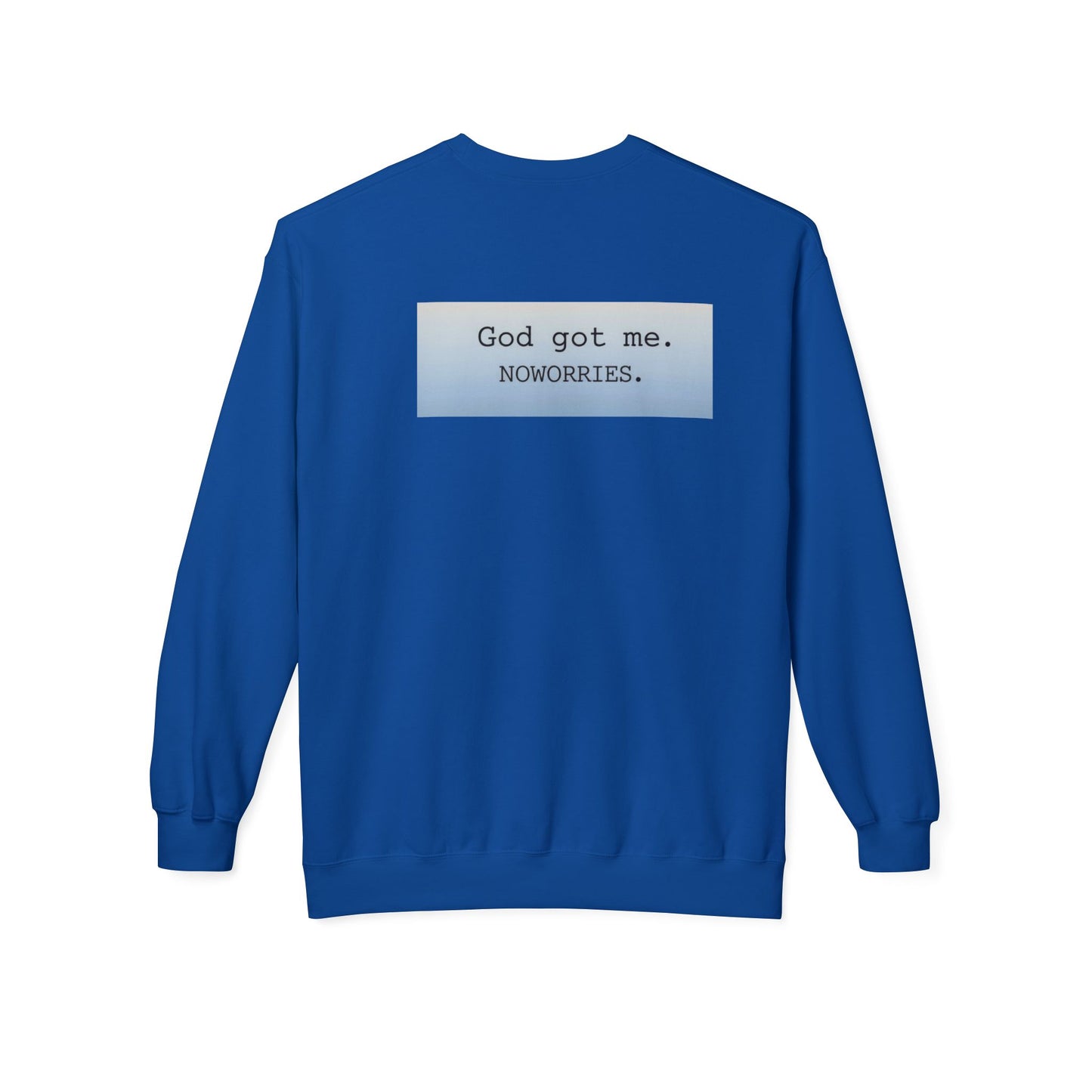 Cozy Inspirational Crewneck Sweatshirt with 'God Got Me. No Worries.' Slogan, Gift for Faith Lovers, Relaxed Casual Wear, Spiritual [...]