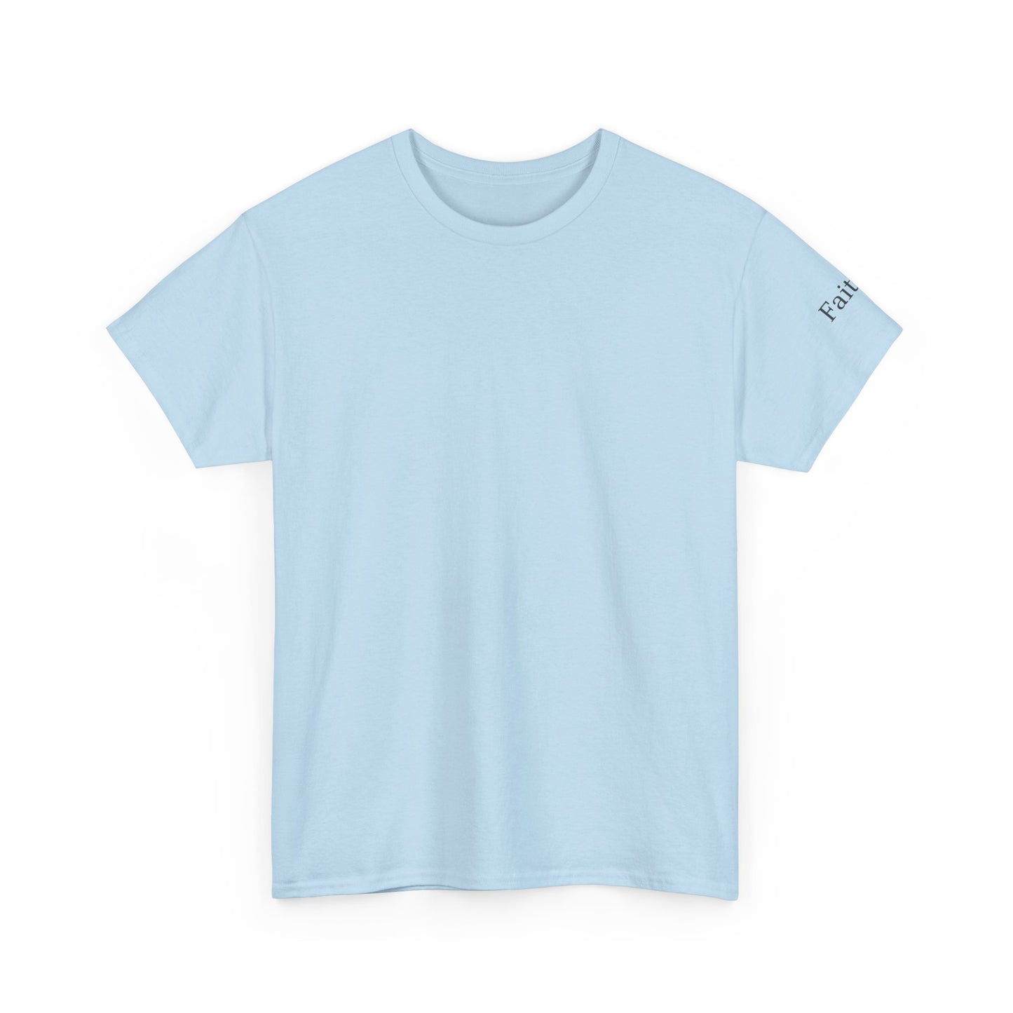 Faith Christian Heavy Cotton Tee with Cross Symbol – Unisex Inspirational T-Shirt