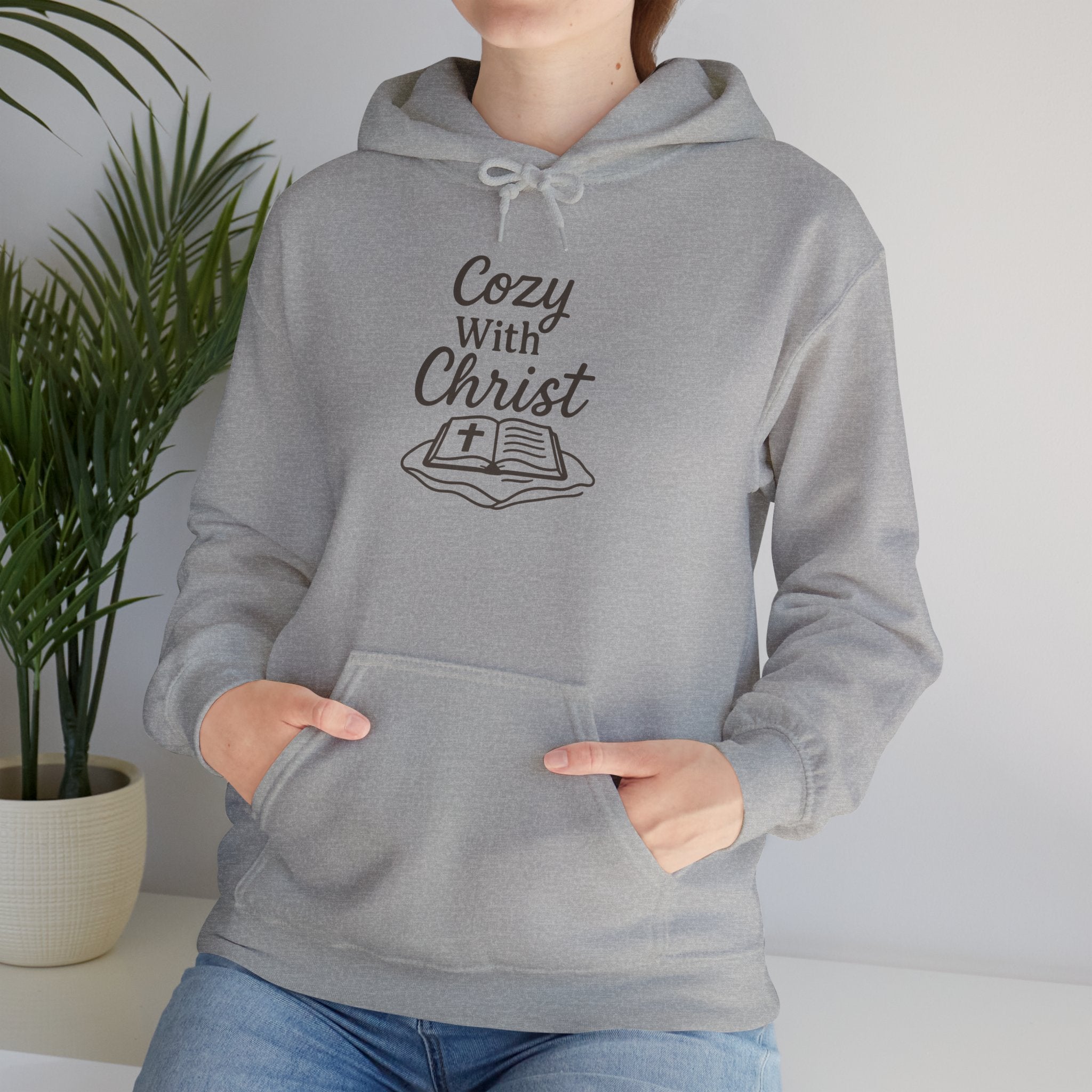 Cozy With Christ Hooded Sweatshirt | Christian Comfort Hoodie | Lexad Designs