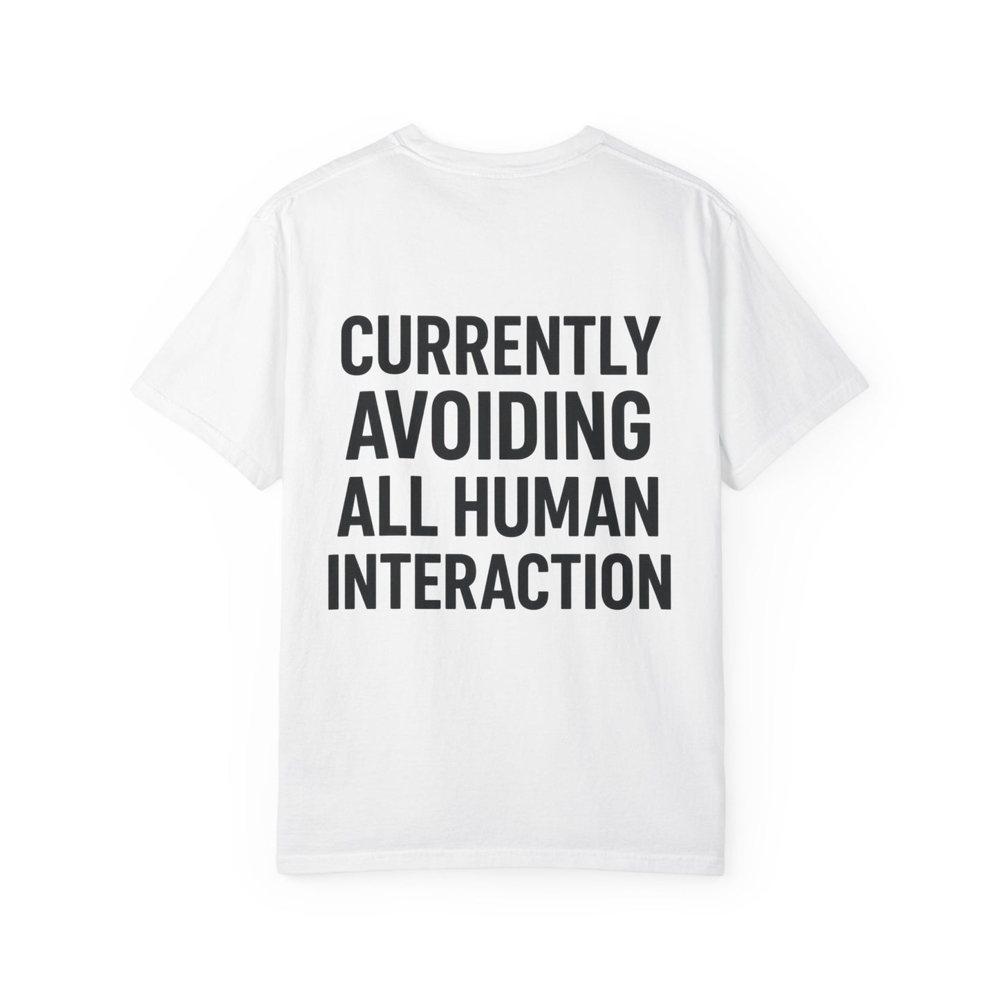 Currently Avoiding All Human Interaction – Funny Minimalist Unisex T-Shirt