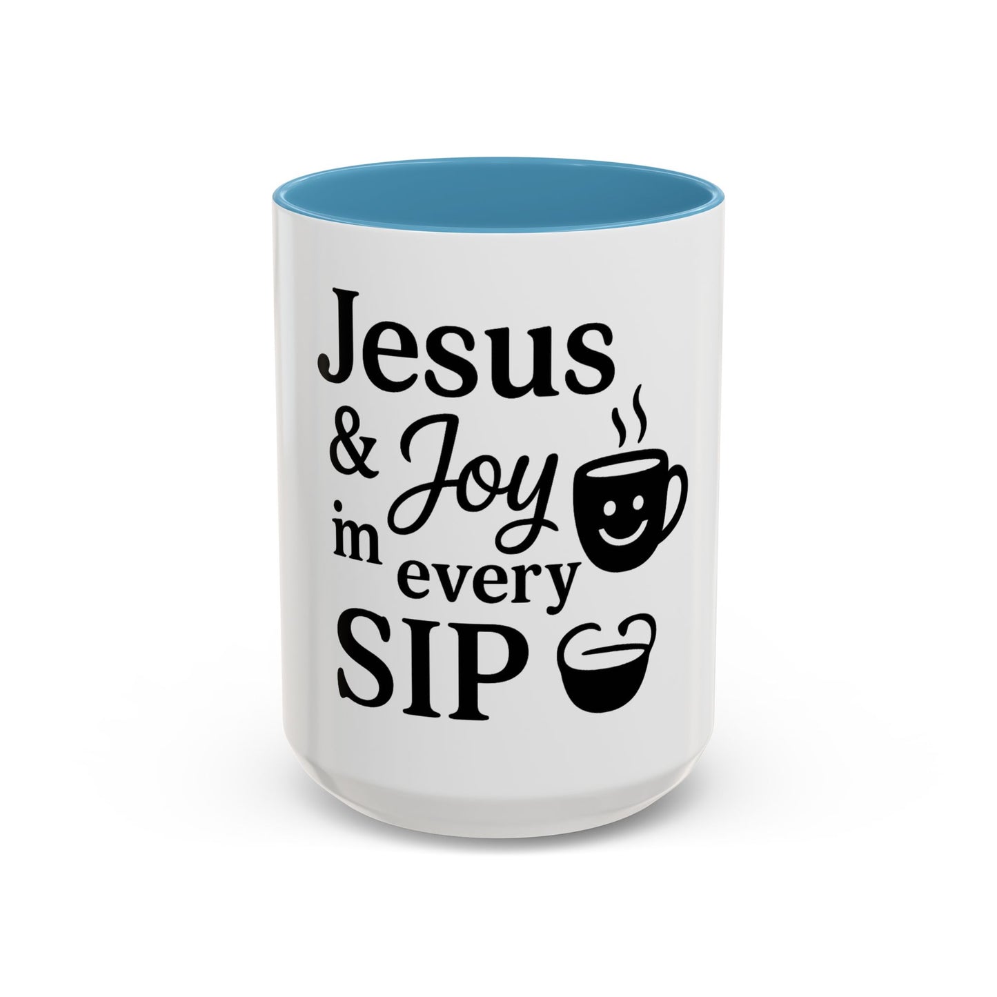 Jesus & Joy in Every Sip Christian Mug – Inspirational Faith Drinkware