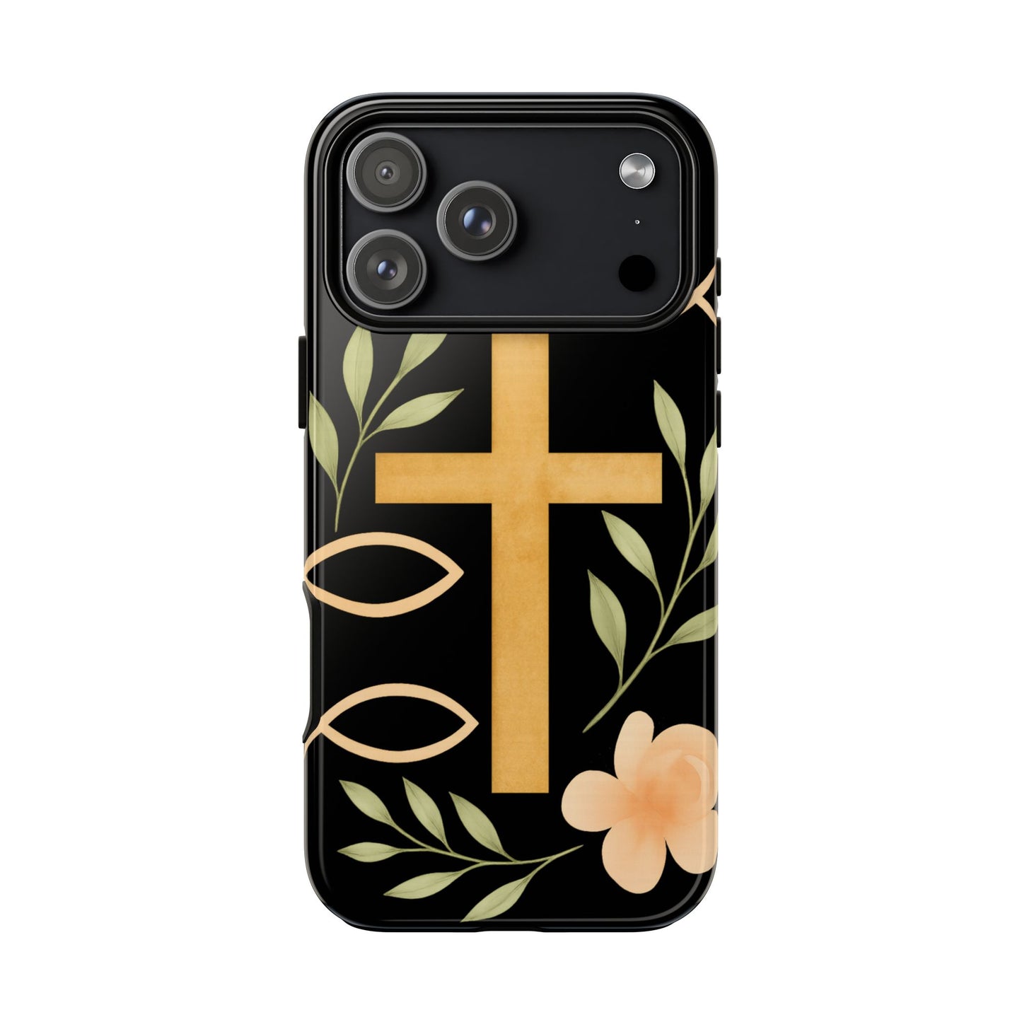 Christian Faith Phone Case with Floral Design
