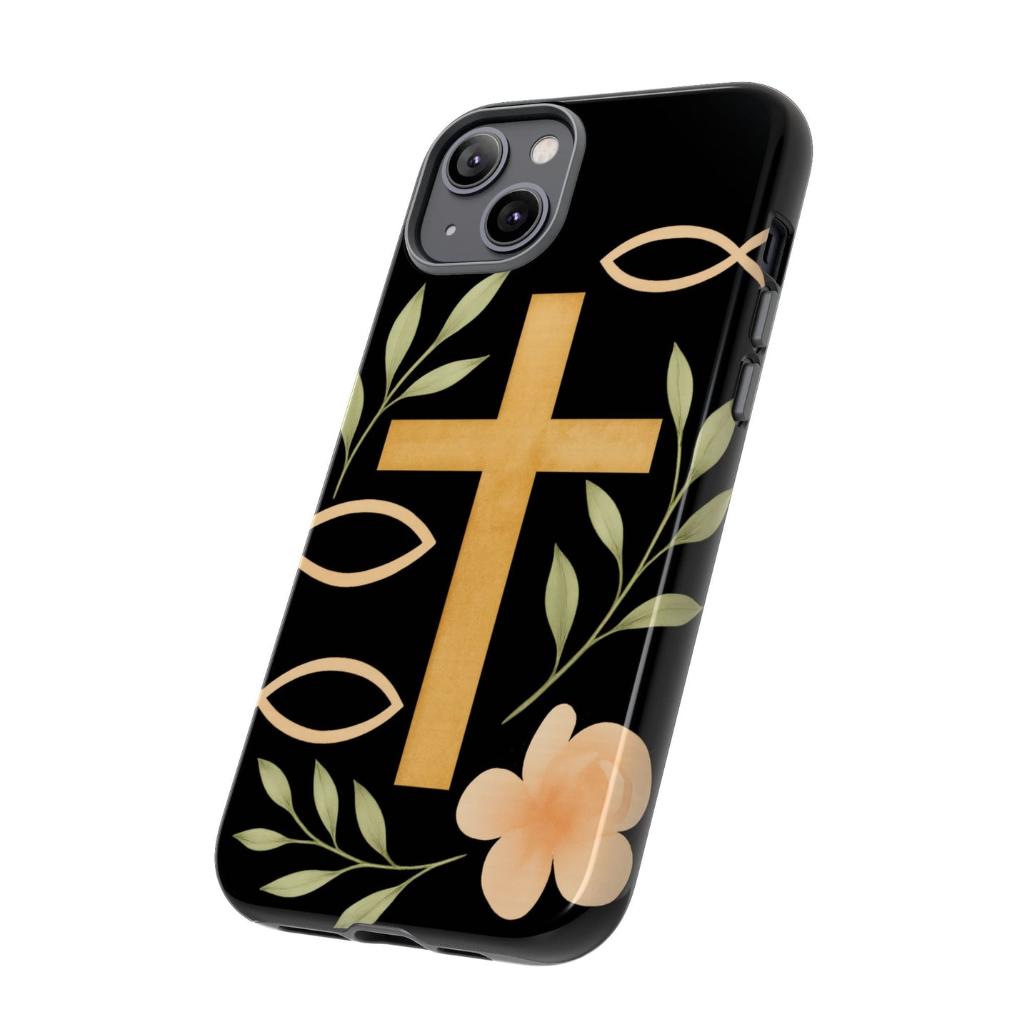 Christian Faith Phone Case with Floral Design