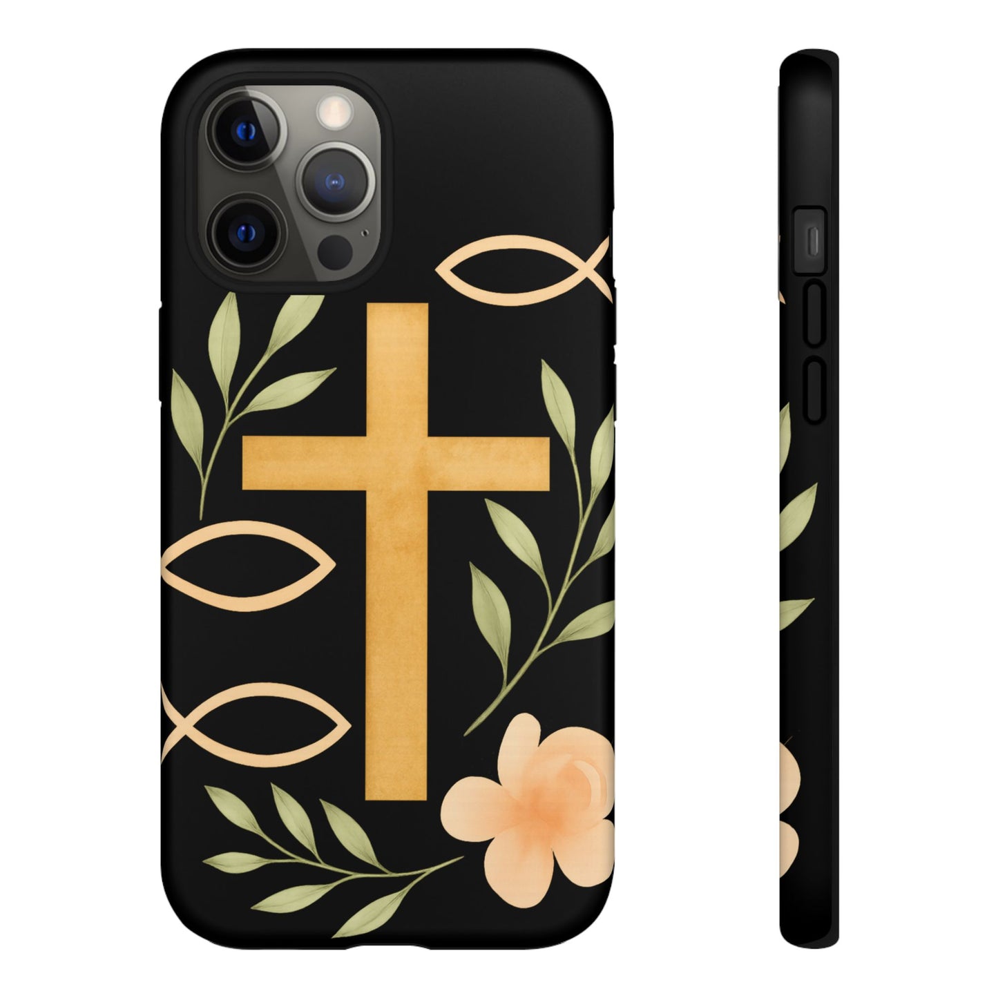 Christian Faith Phone Case with Floral Design