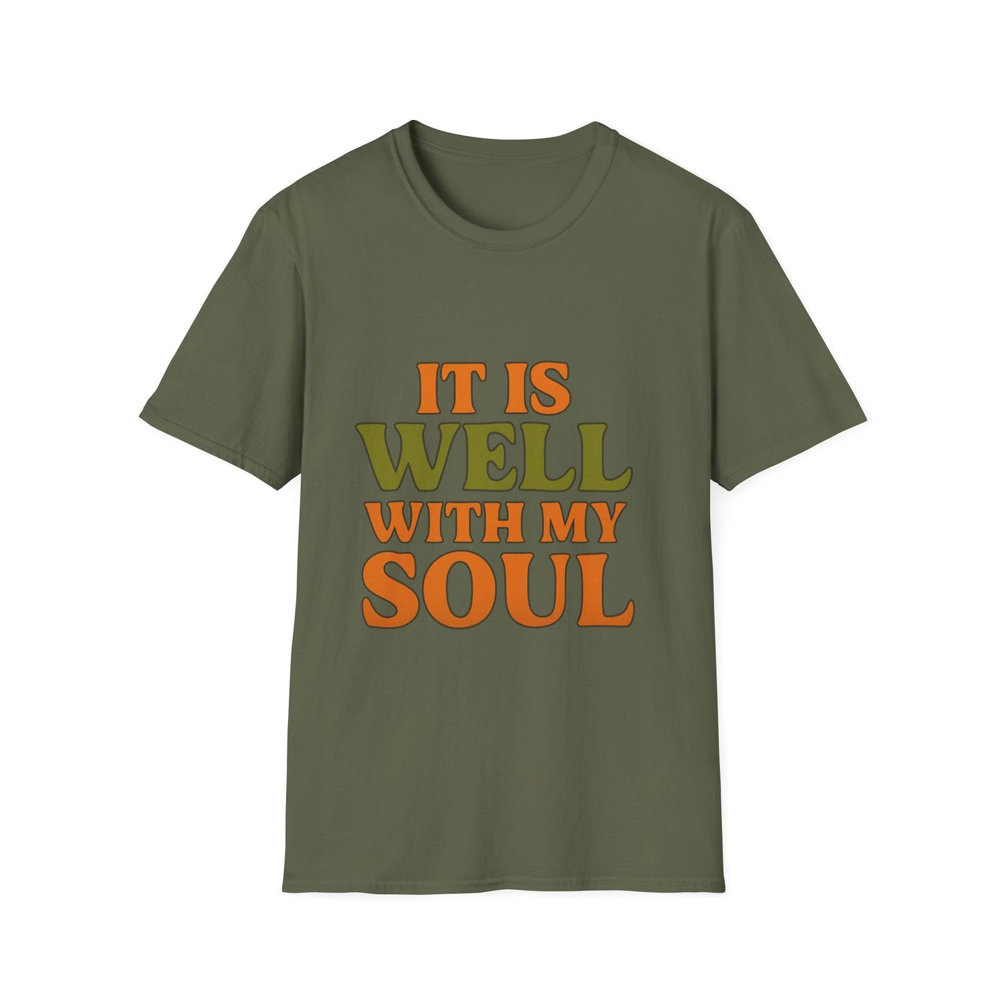 It Is Well With My Soul Christian T-Shirt – Softstyle Faith Tee for Women & Men.