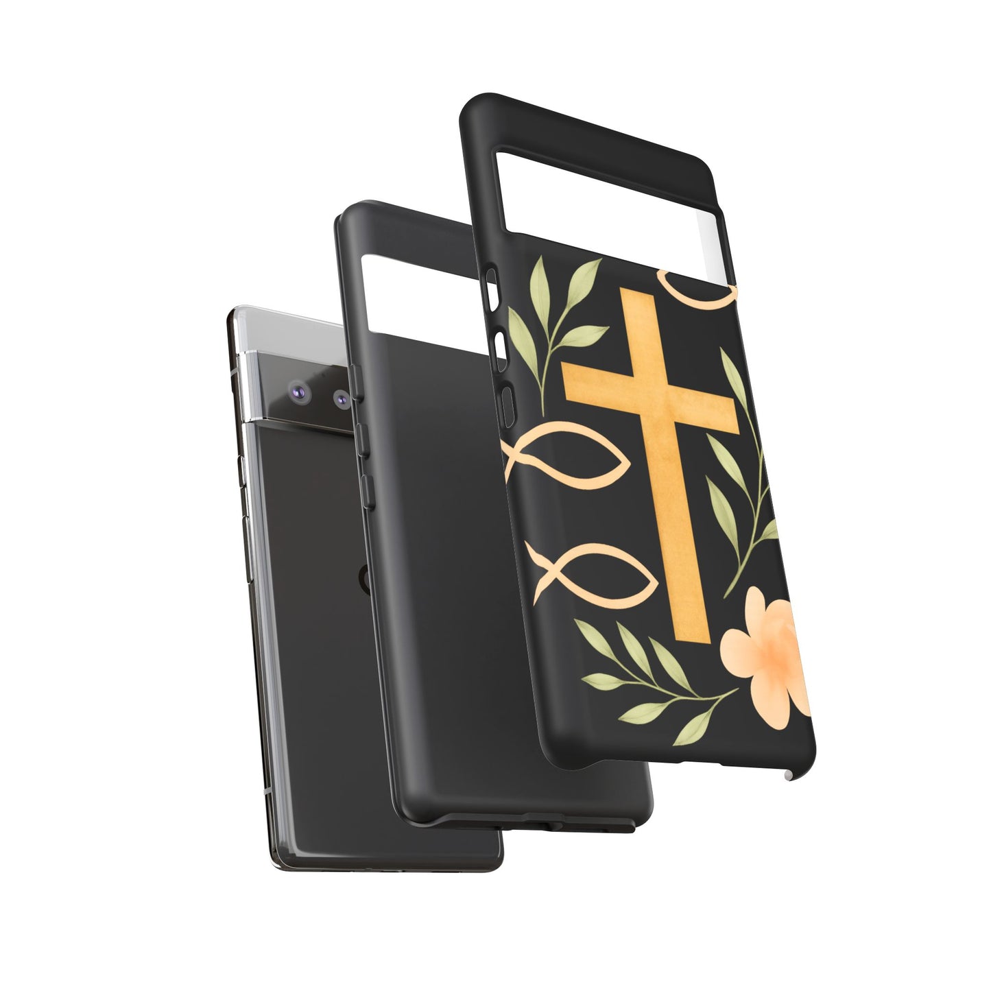 Christian Faith Phone Case with Floral Design