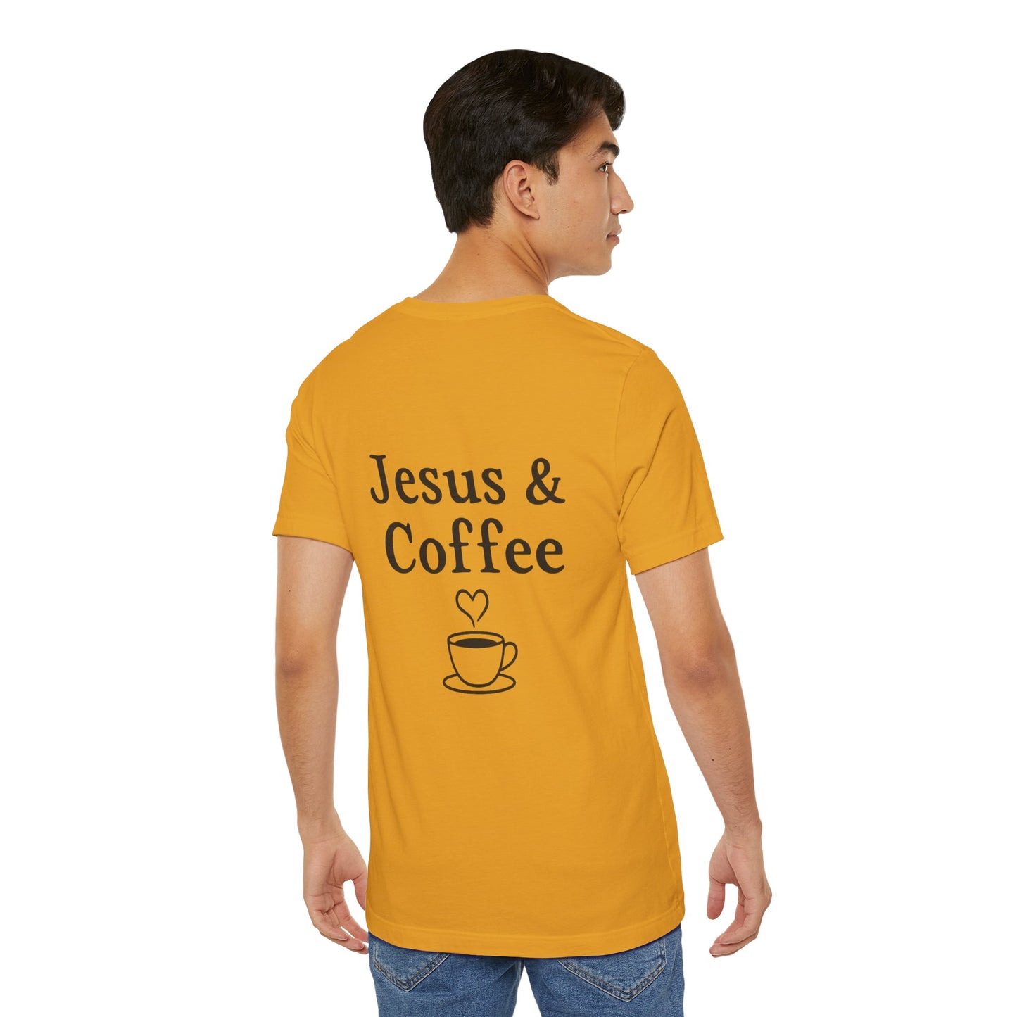 Jesus & Coffee Unisex T-Shirt | Short Sleeve Jersey Tee | Faith