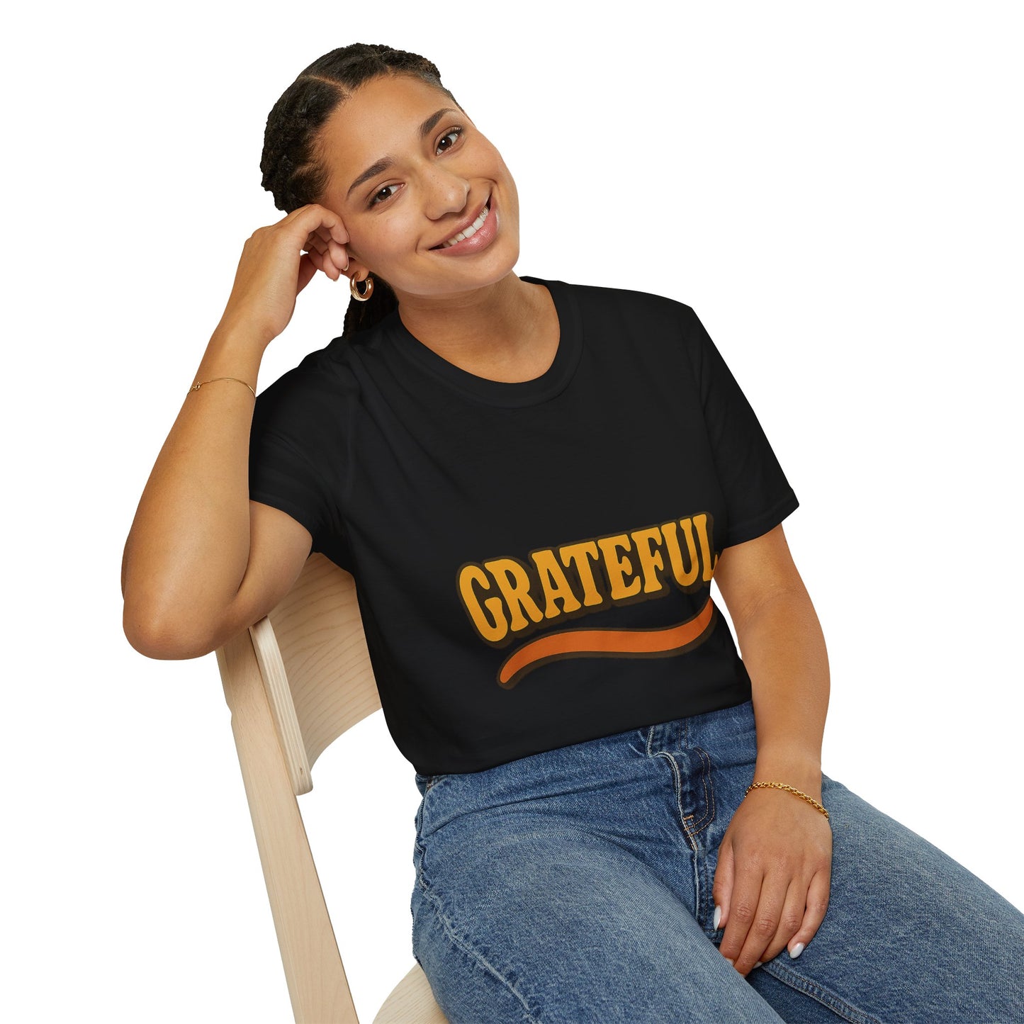 Grateful Softstyle Christian T-Shirt – Faith-Inspired Affirmation Tee for Women & Men