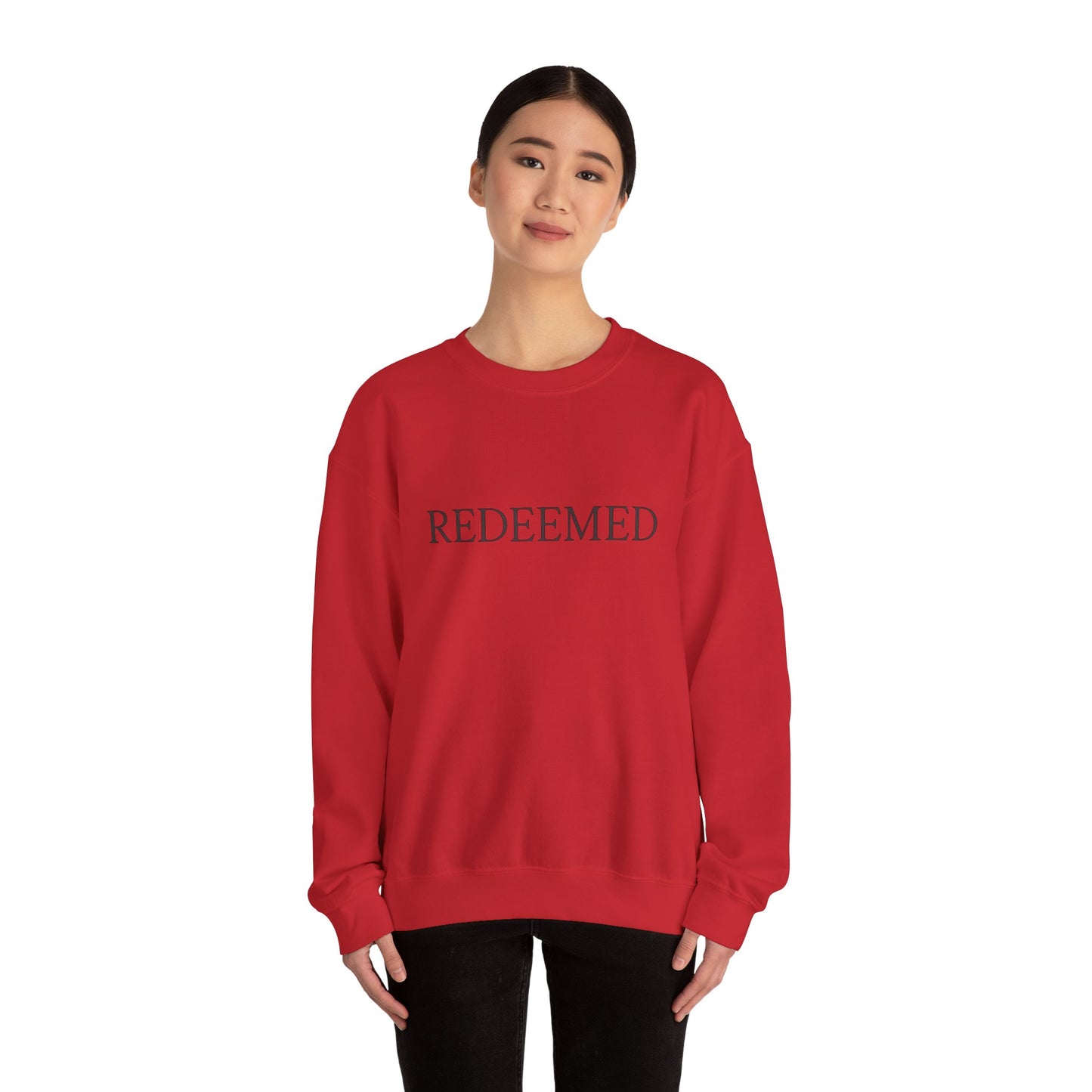 Redeemed Unisex Heavy Blend Crewneck Sweatshirt | Faith Apparel