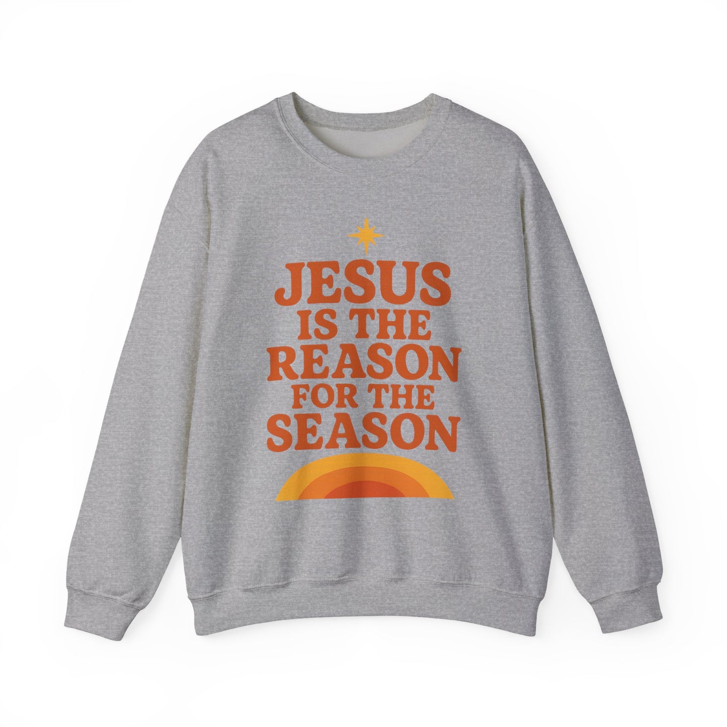 Jesus Is the Reason for the Season – Retro Unisex Christian Christmas Sweatshirt
