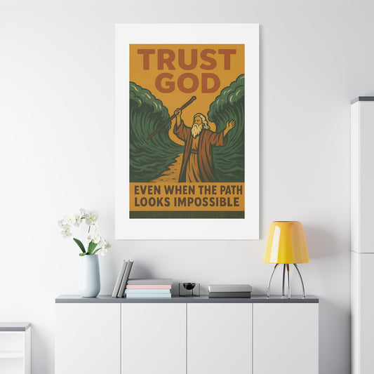 Moses and the Red Sea Wall Art | Faith-Inspired Christian Home Decor.