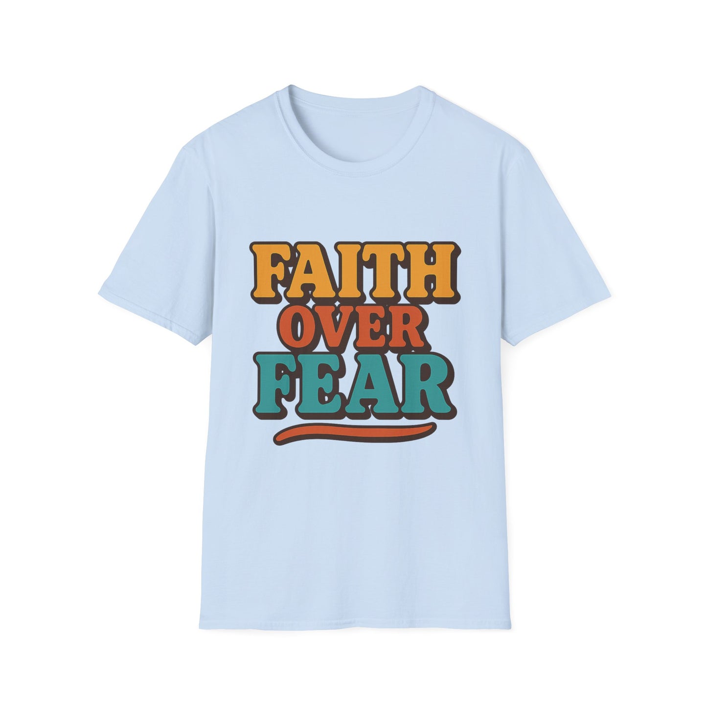 Faith Over Fear Christian T-Shirt – Softstyle Unisex Inspirational Tee for Women & Men.