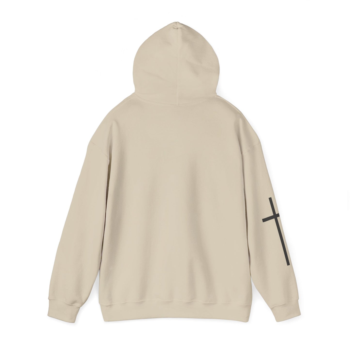 Cross Sleeve Unisex Hoodie | Faith Apparel | Heavy Blend Sweatshirt