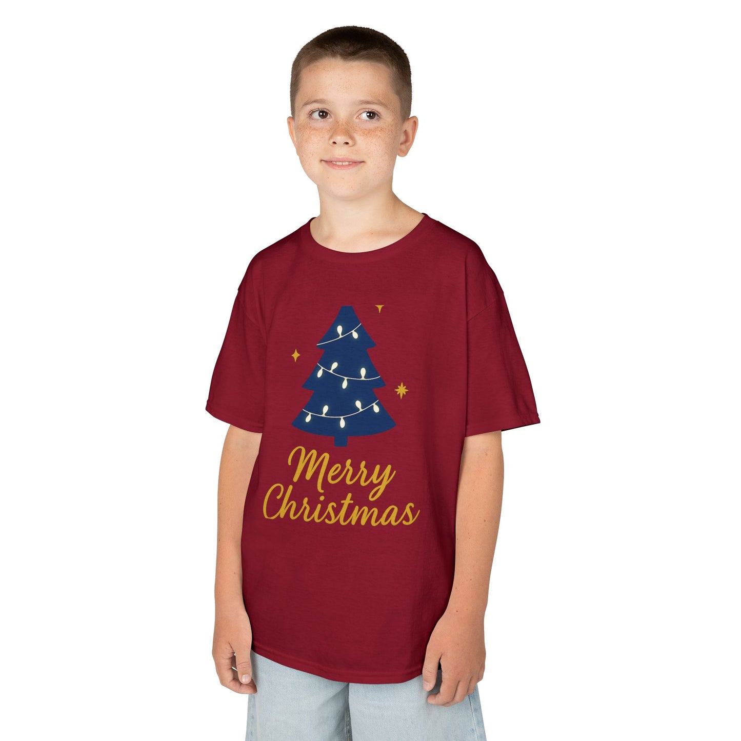 Merry Christmas Kids Heavy Cotton Tee – Christian Holiday Shirt for Children