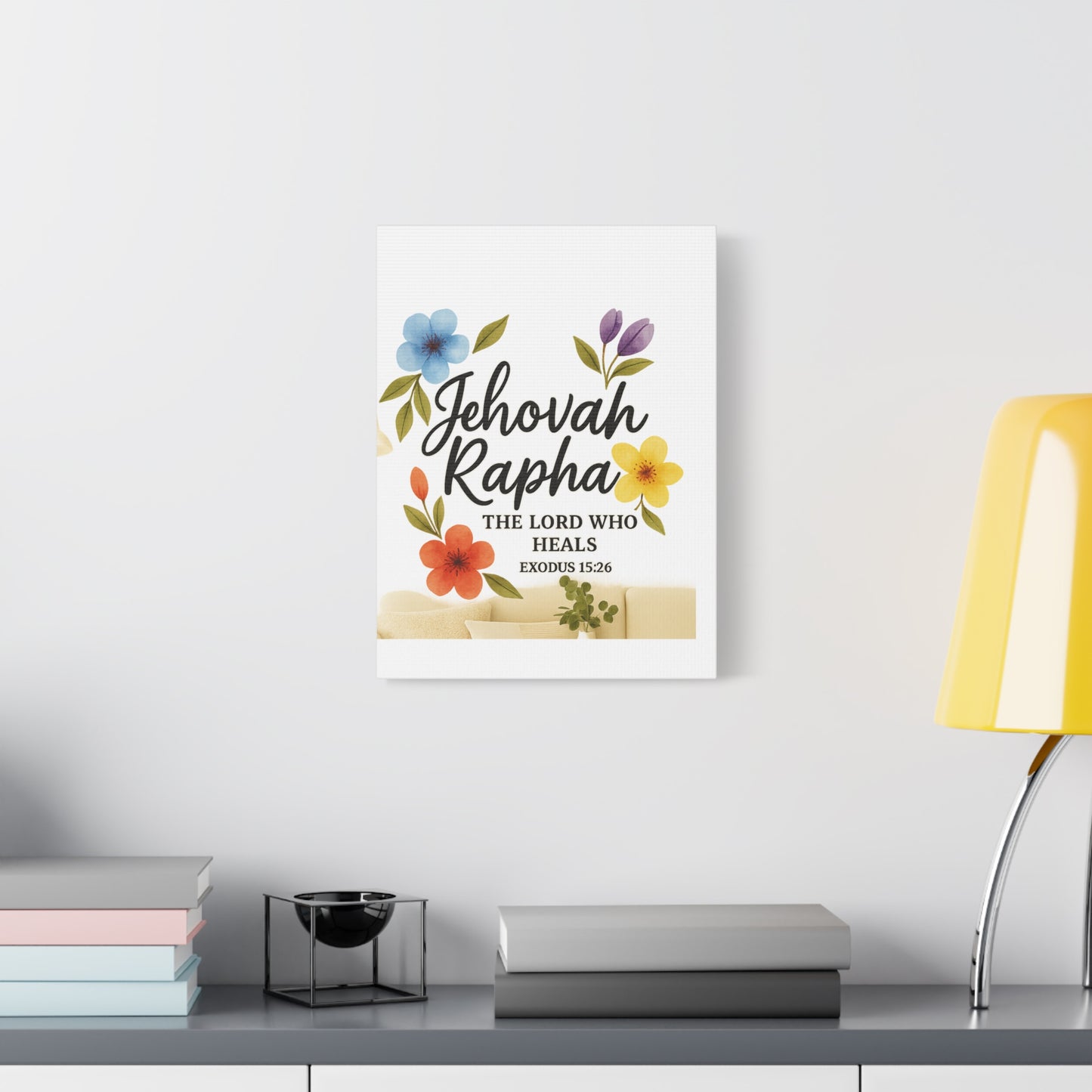 Jehovah Rapha Wall Art – The Lord Who Heals | Exodus 15:26 Christian Decor