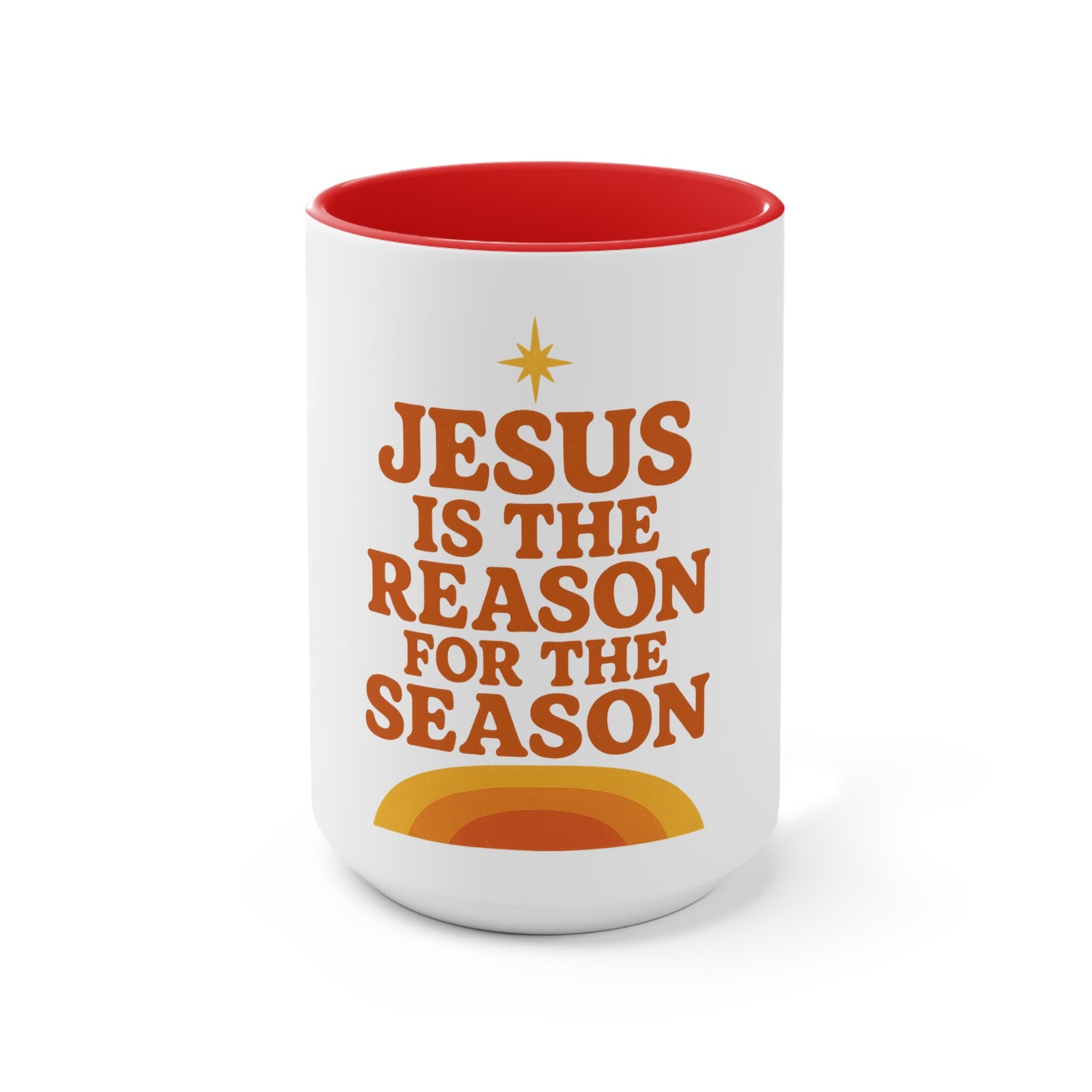 Christmas Accent Mug - "Jesus is the Reason for the Season"