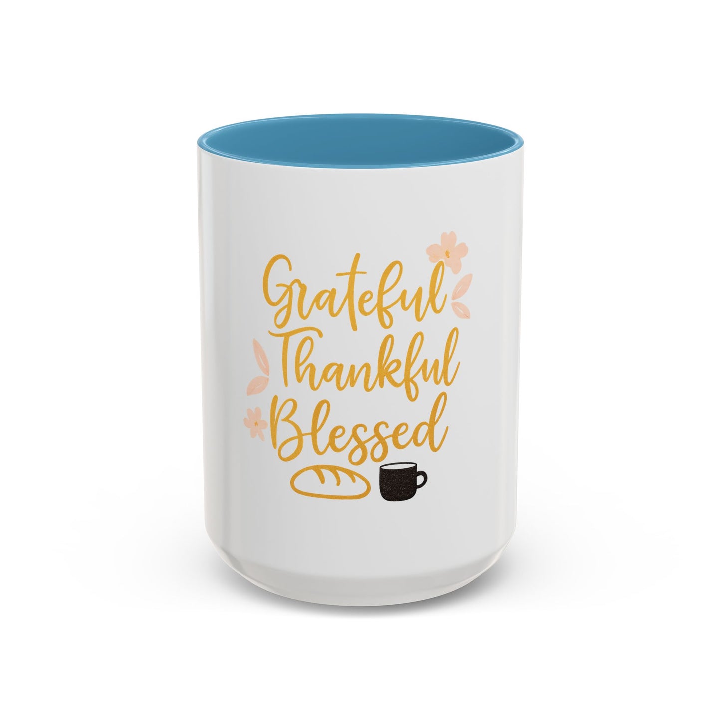 Grateful Thankful Blessed Mug | Coffee Mug for Inspirational Gifts, Office Decor, Housewarming Gift, Motivational Drinkware