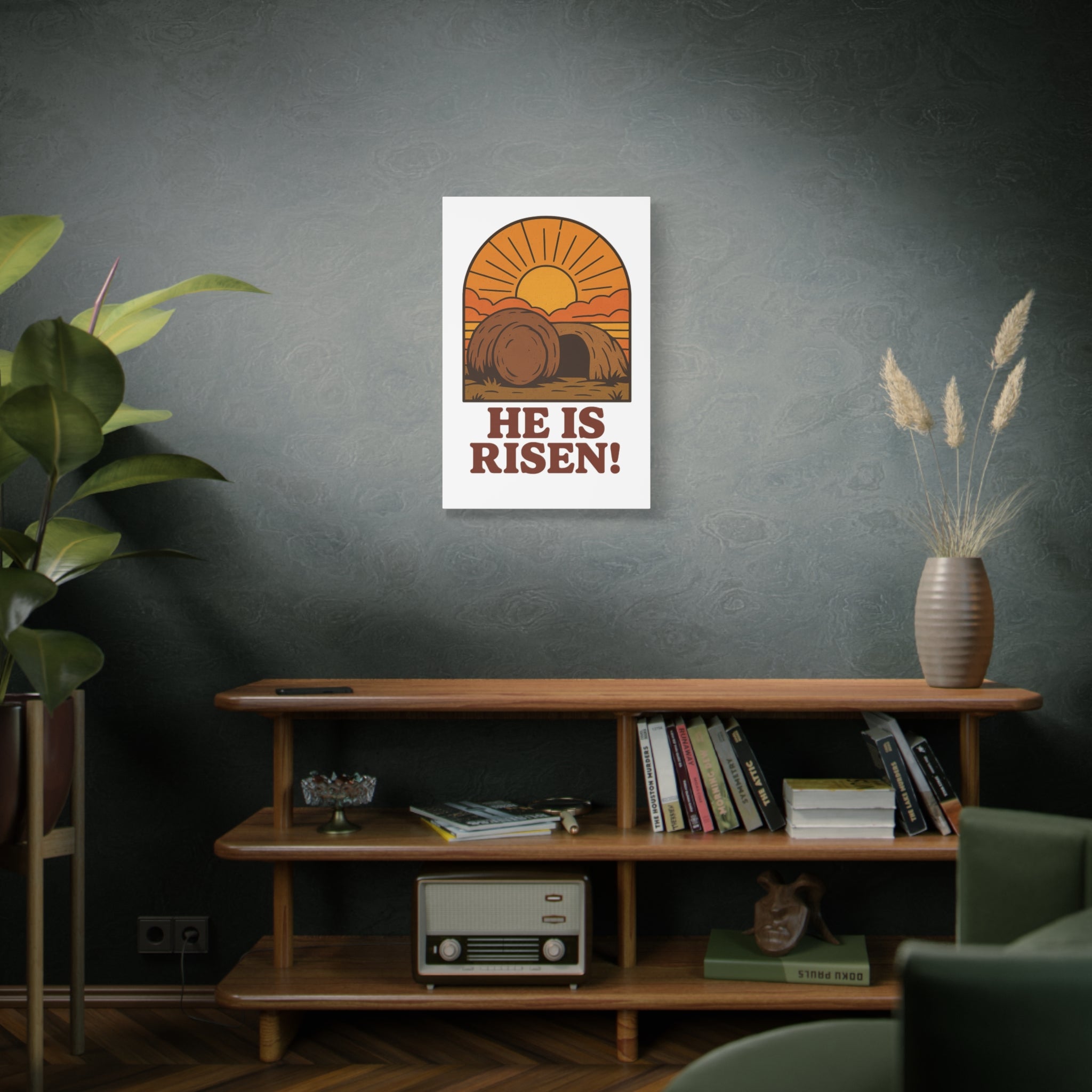 He Is Risen Wall Art | Empty Tomb Christian Poster | Easter Resurrection Morning Home Decor