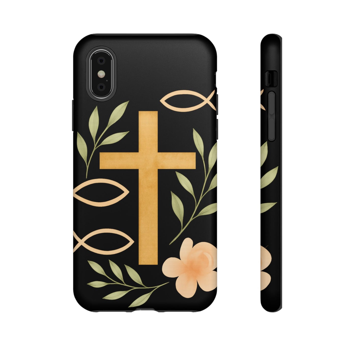 Christian Faith Phone Case with Floral Design