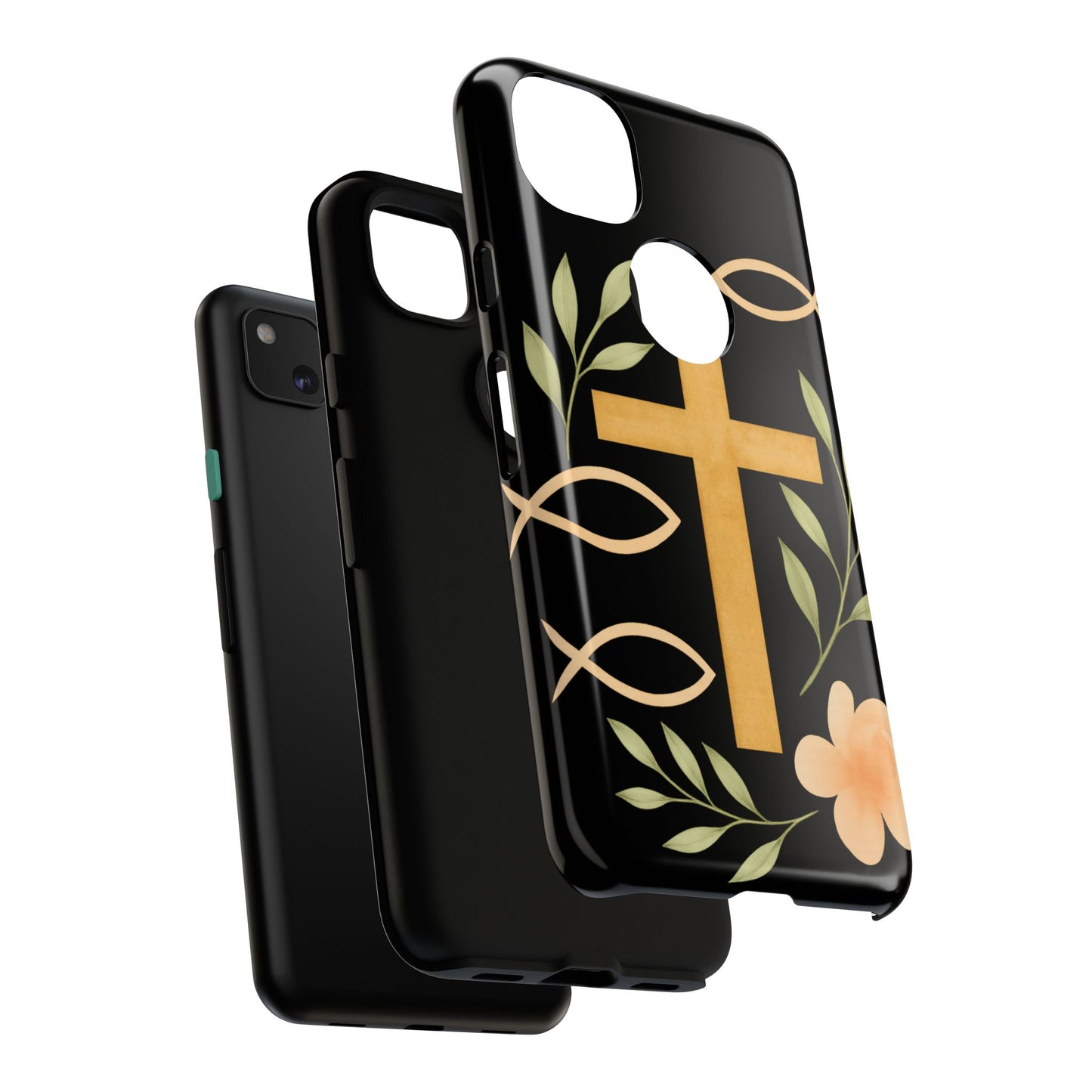 Christian Faith Phone Case with Floral Design