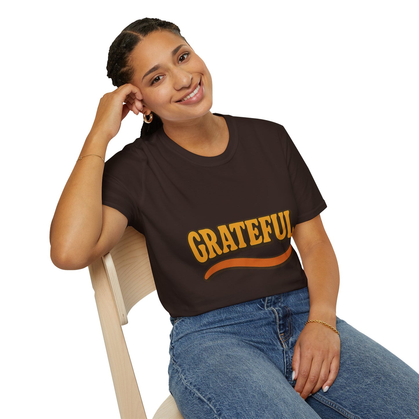 Grateful Softstyle Christian T-Shirt – Faith-Inspired Affirmation Tee for Women & Men