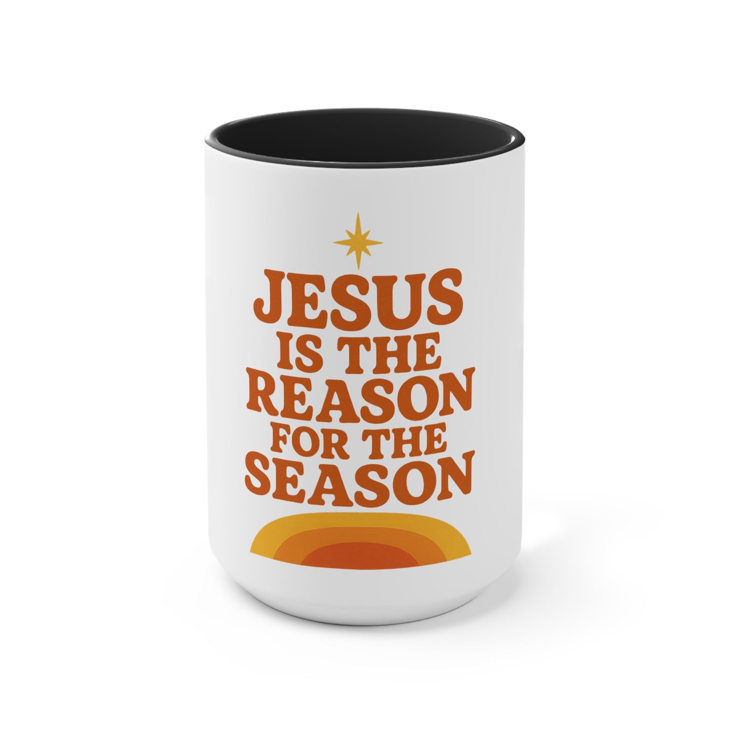 Christmas Accent Mug - "Jesus is the Reason for the Season"