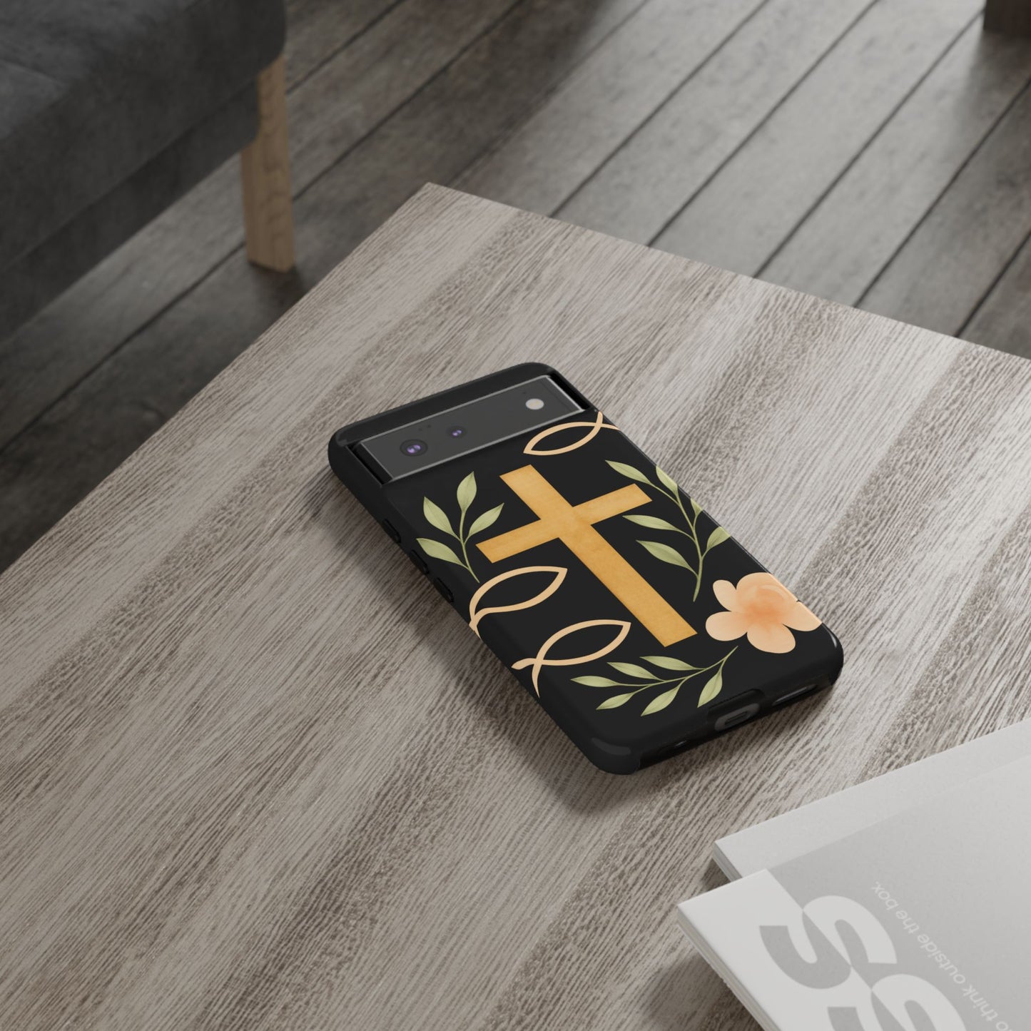 Christian Faith Phone Case with Floral Design