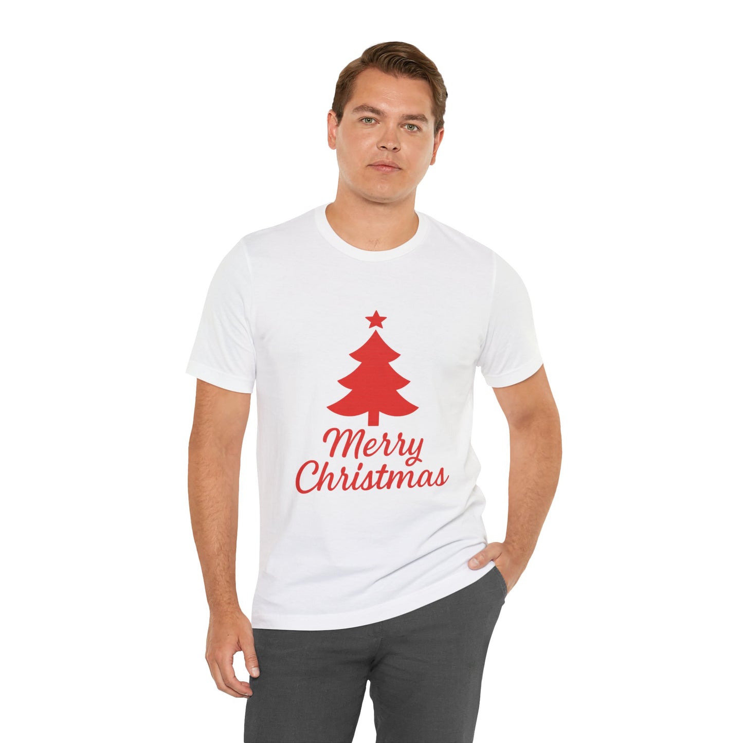 Merry Christmas Unisex Heavy Cotton Tee – Faith-Inspired Holiday Shirt